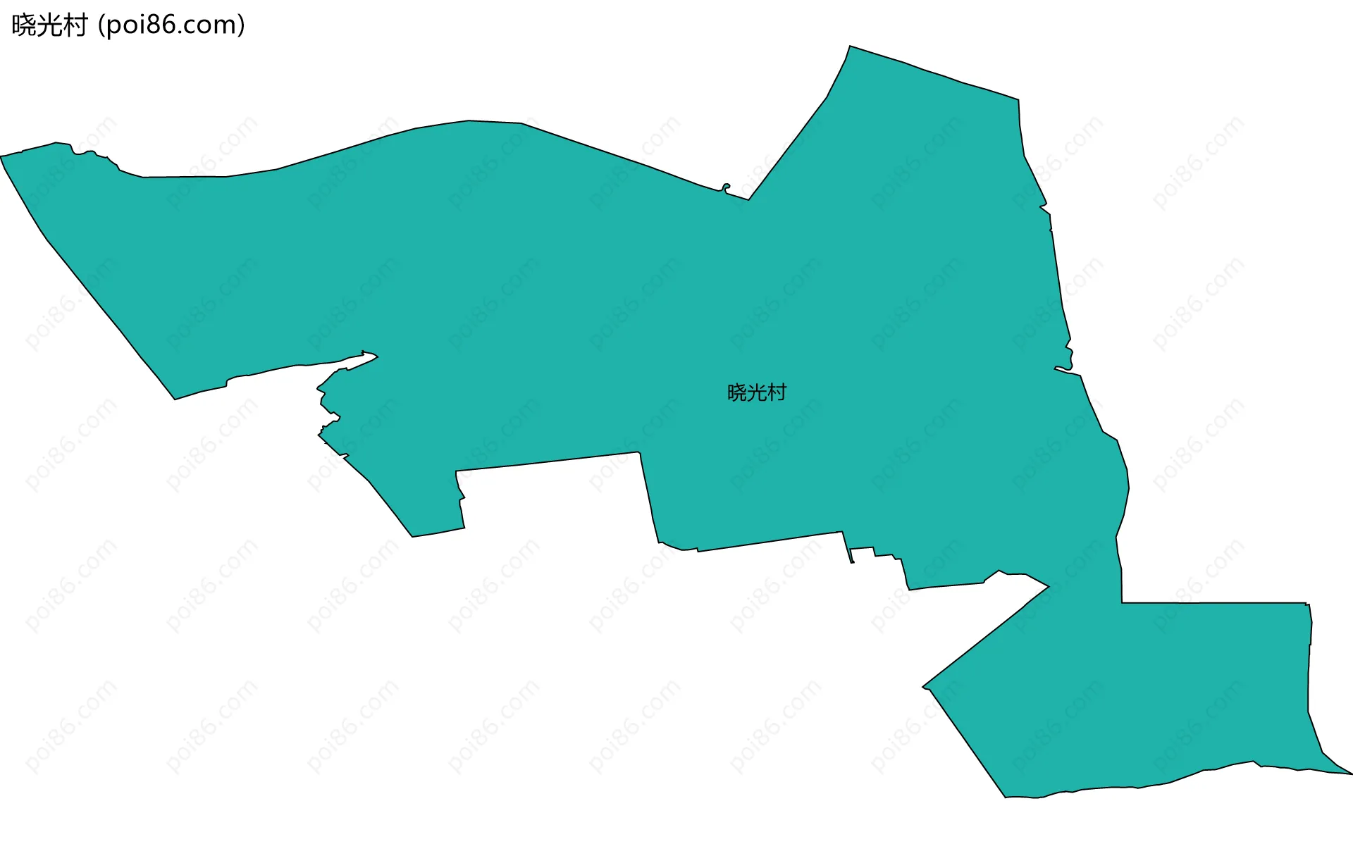 晓光村边界地图
