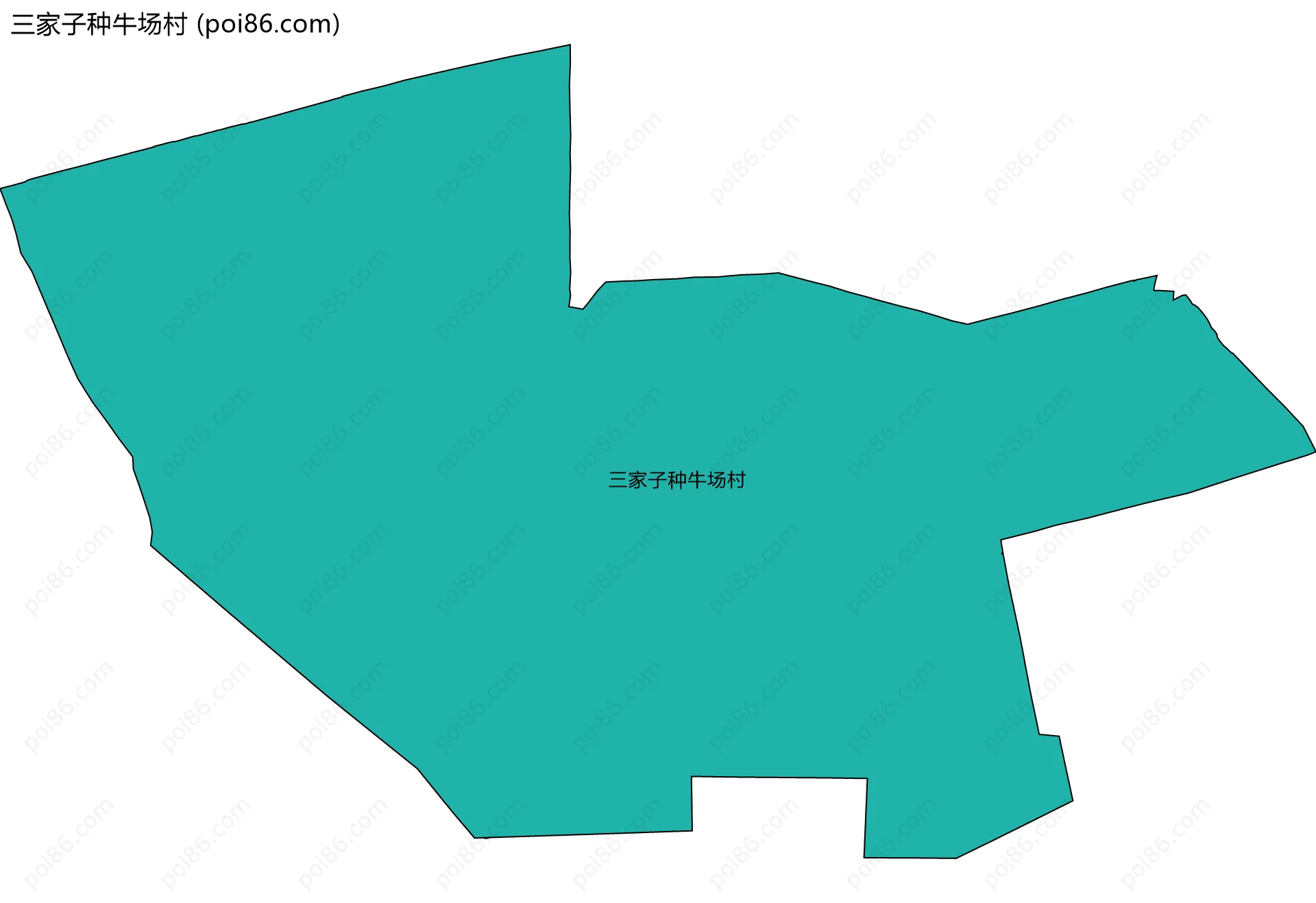三家子种牛场村边界地图