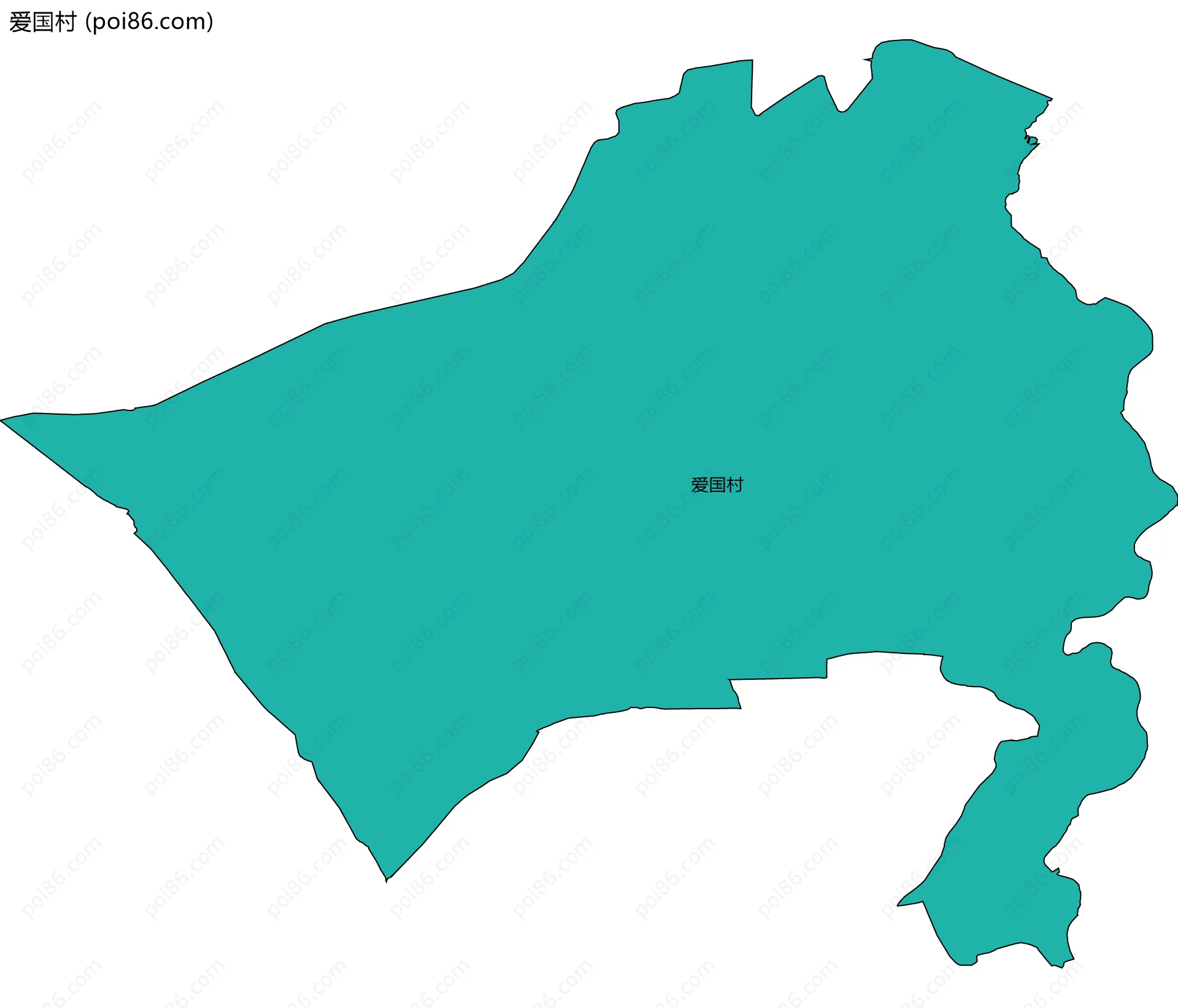 爱国村边界地图