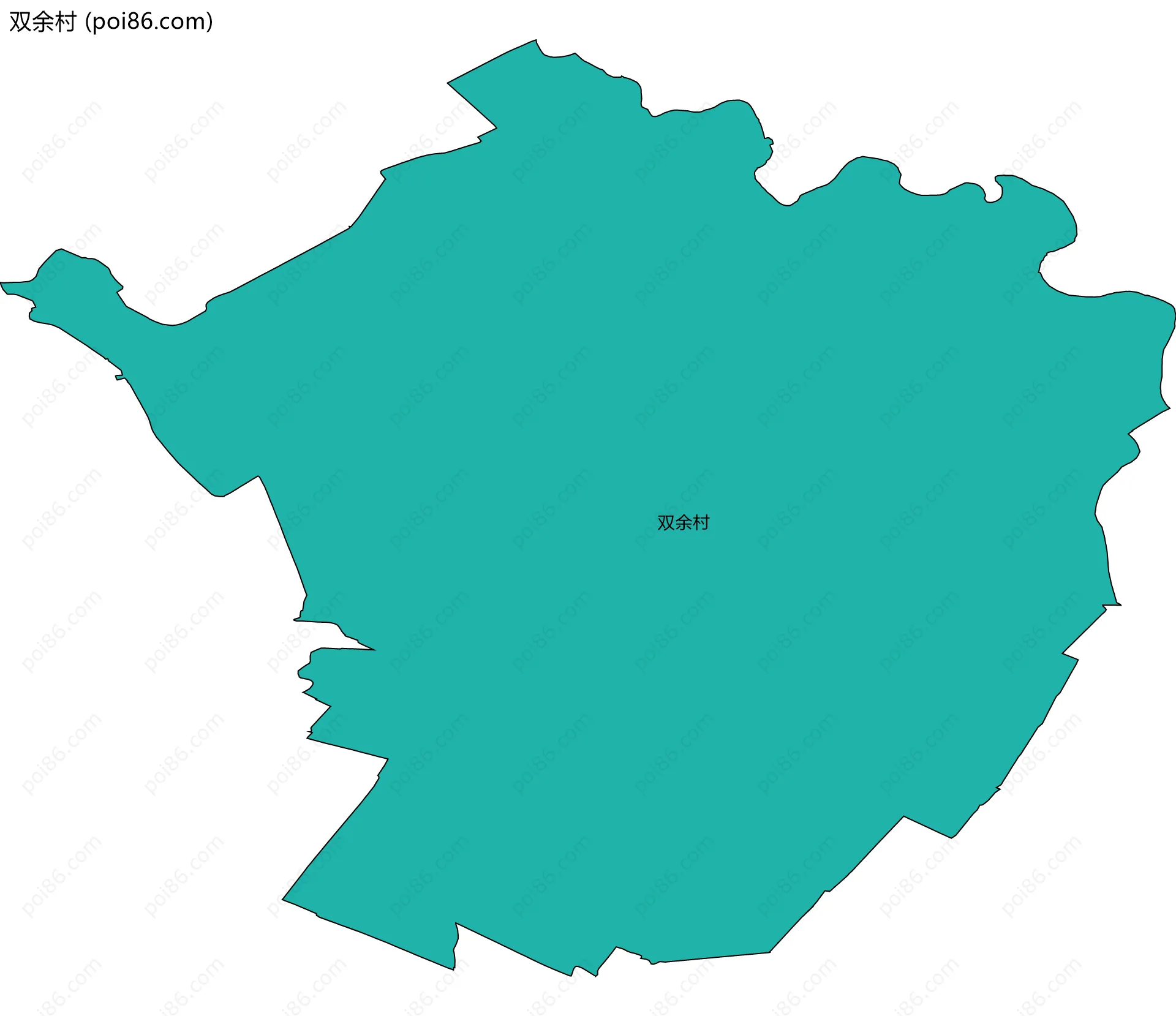 双余村边界地图