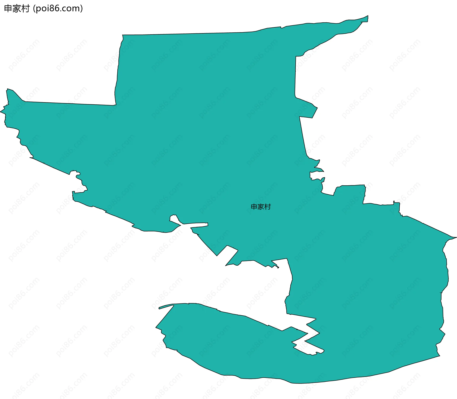 申家村边界地图