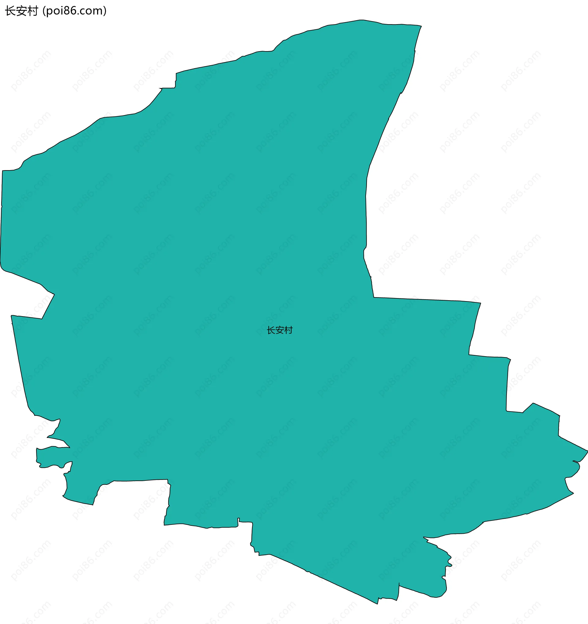长安村边界地图
