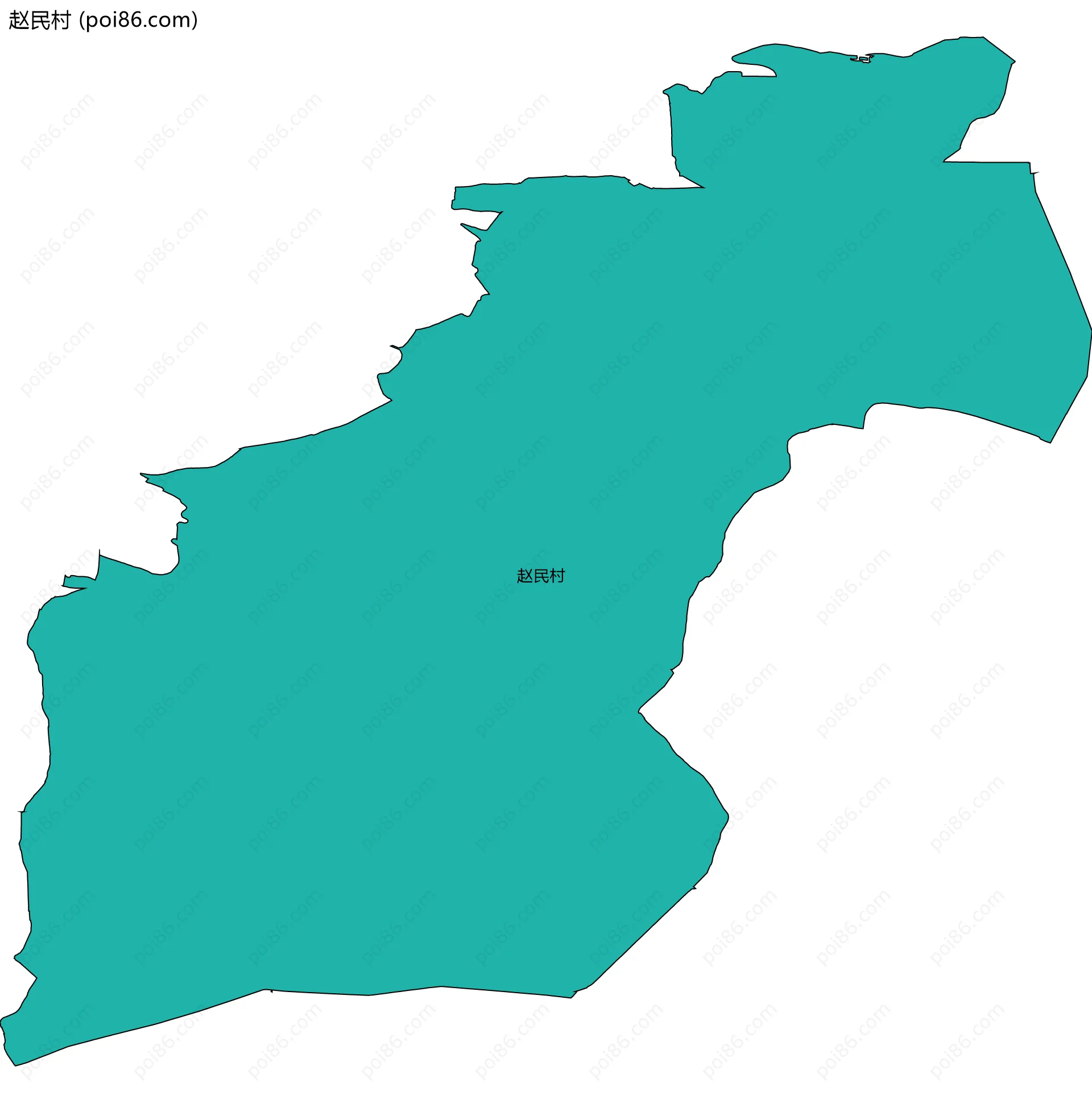 赵民村边界地图