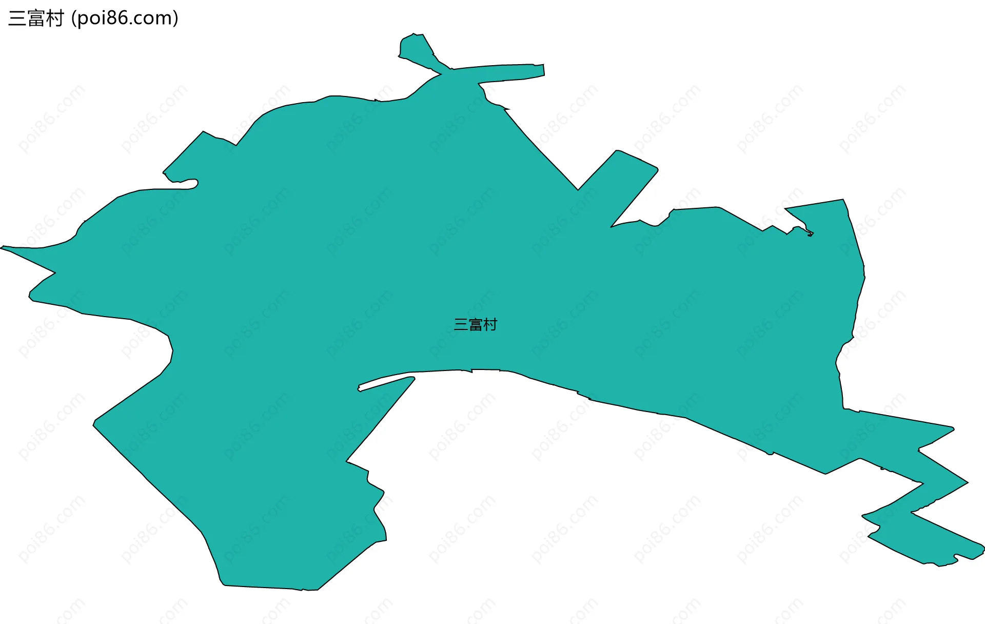 三富村边界地图