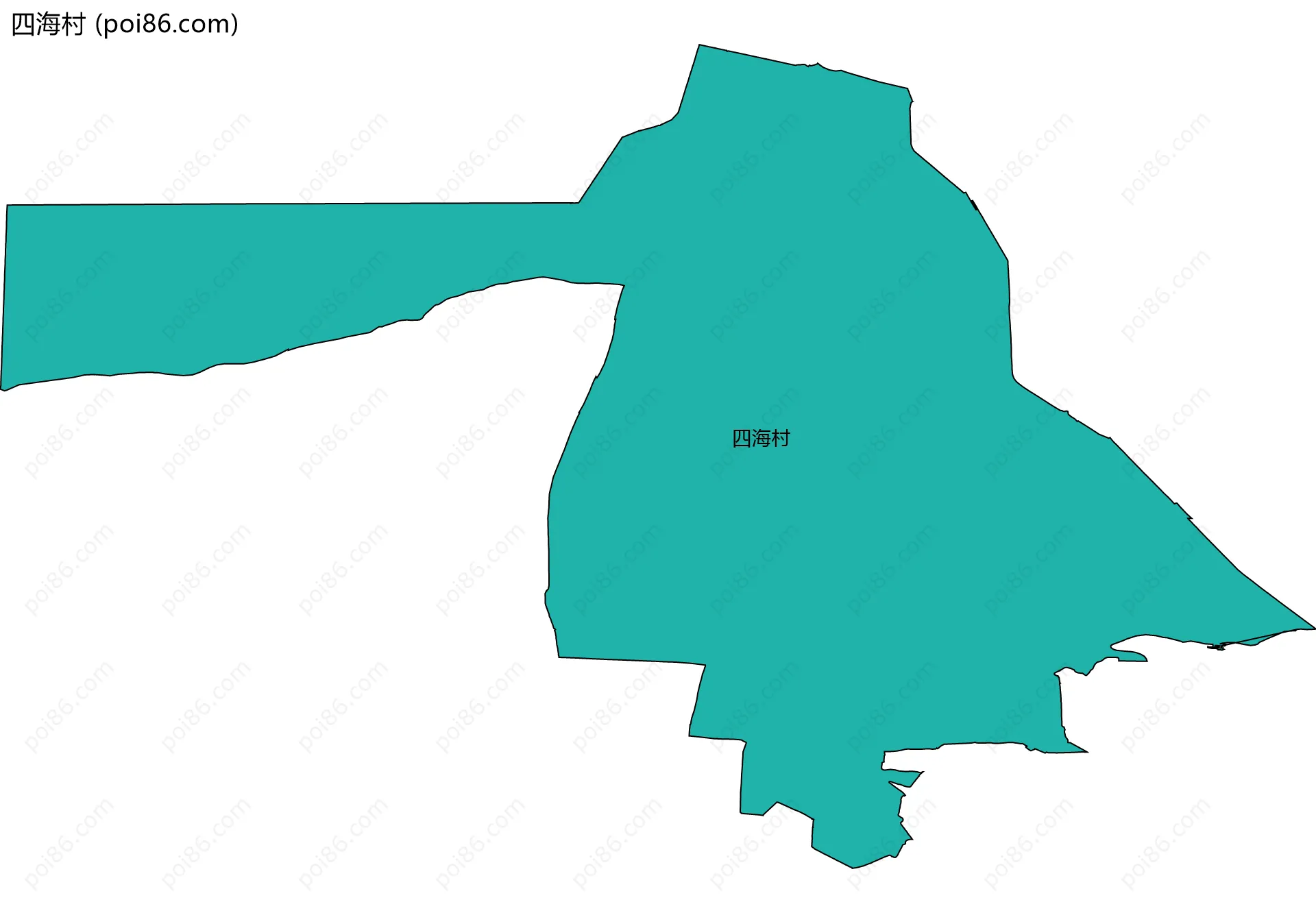四海村边界地图