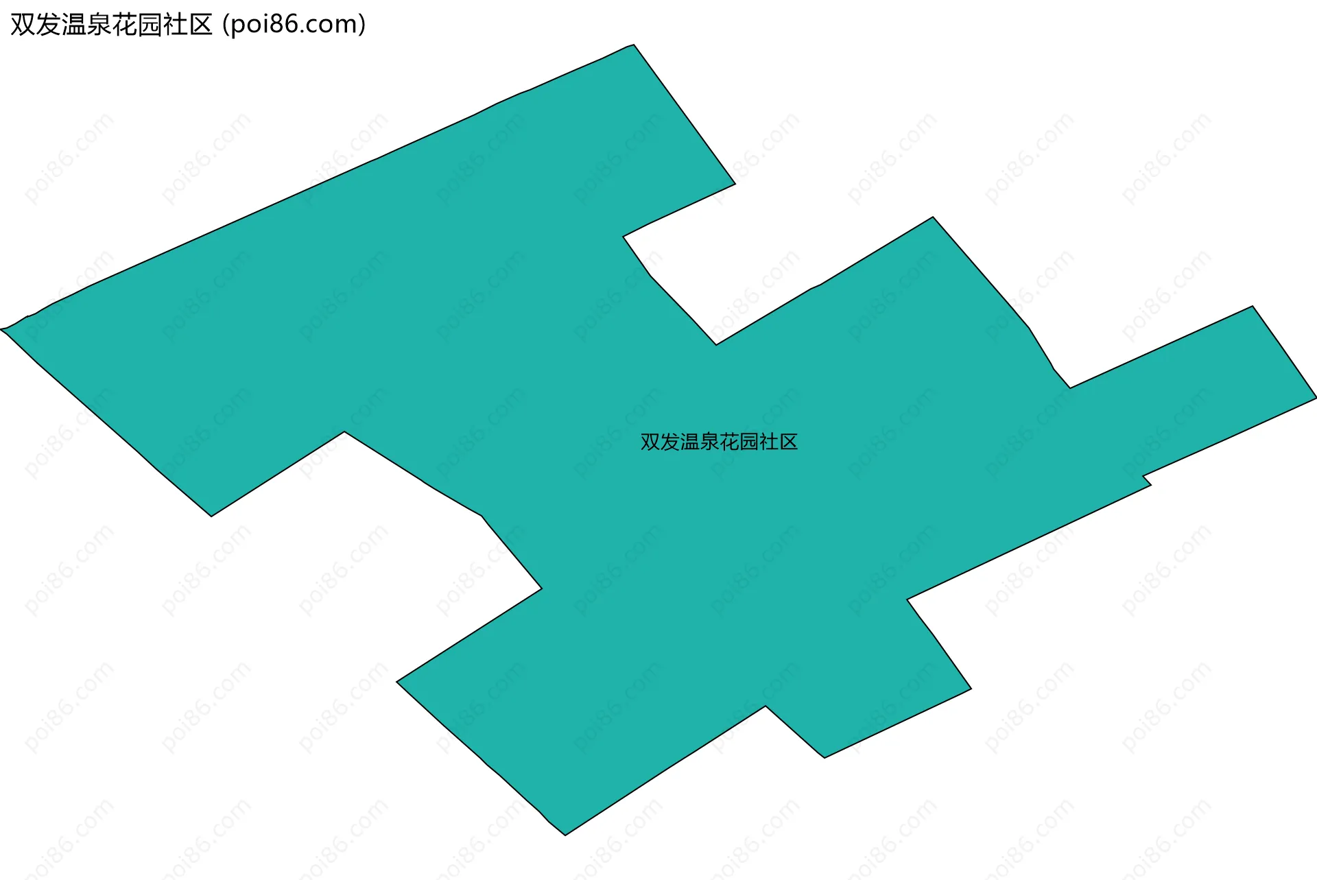 双发温泉花园社区边界地图