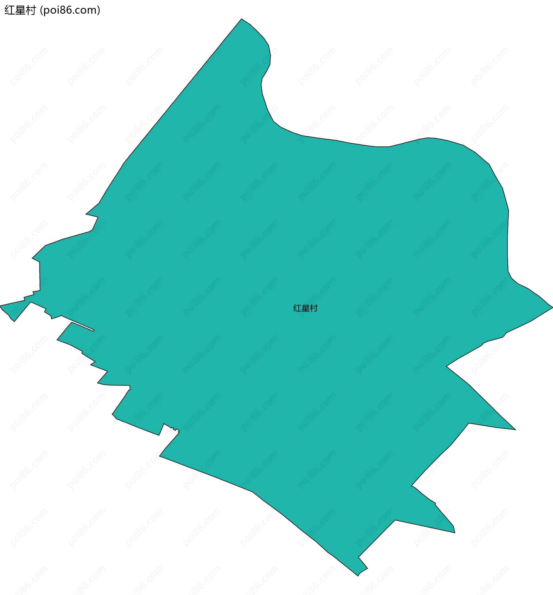 红星村边界地图