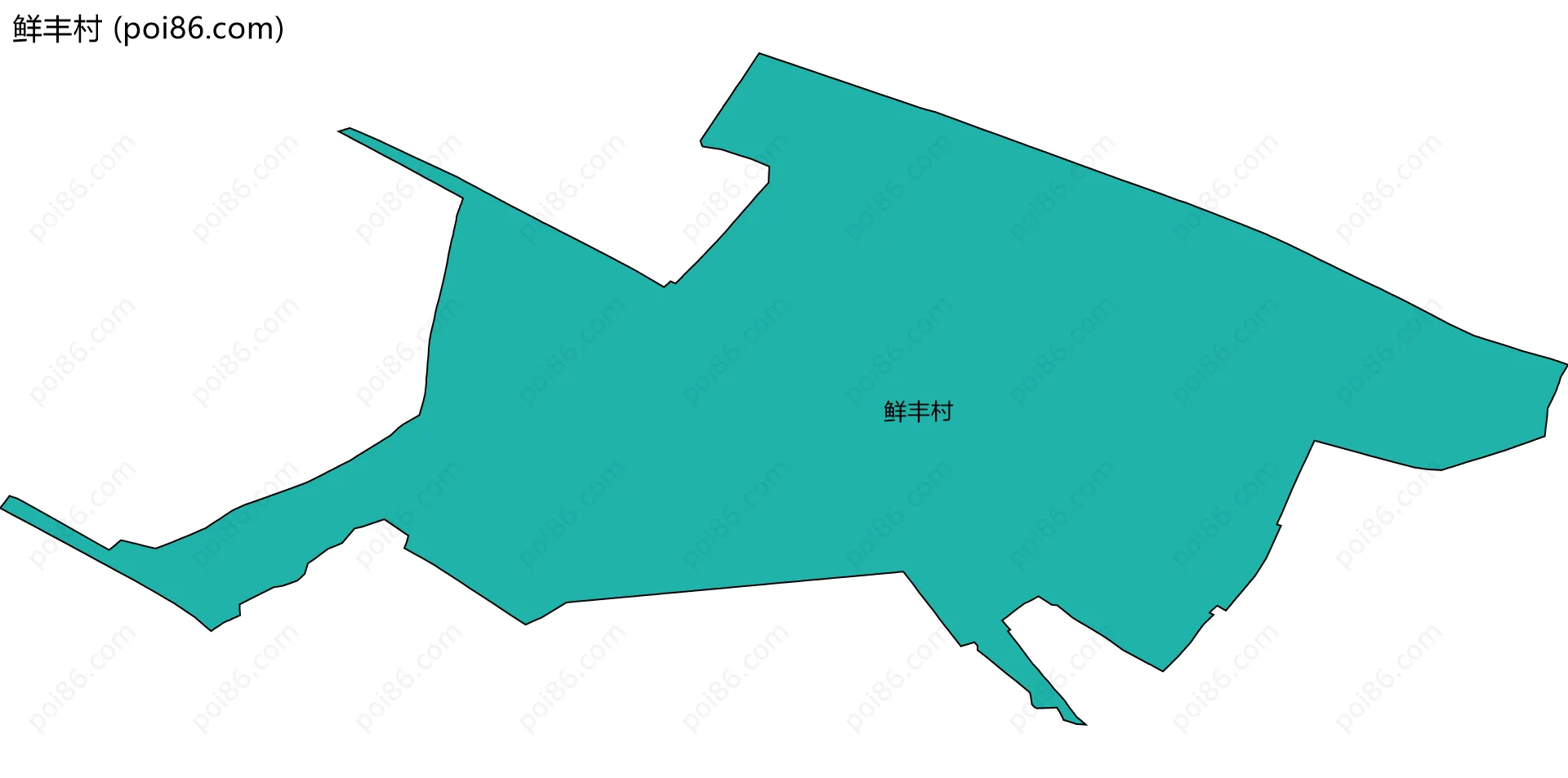 鲜丰村边界地图