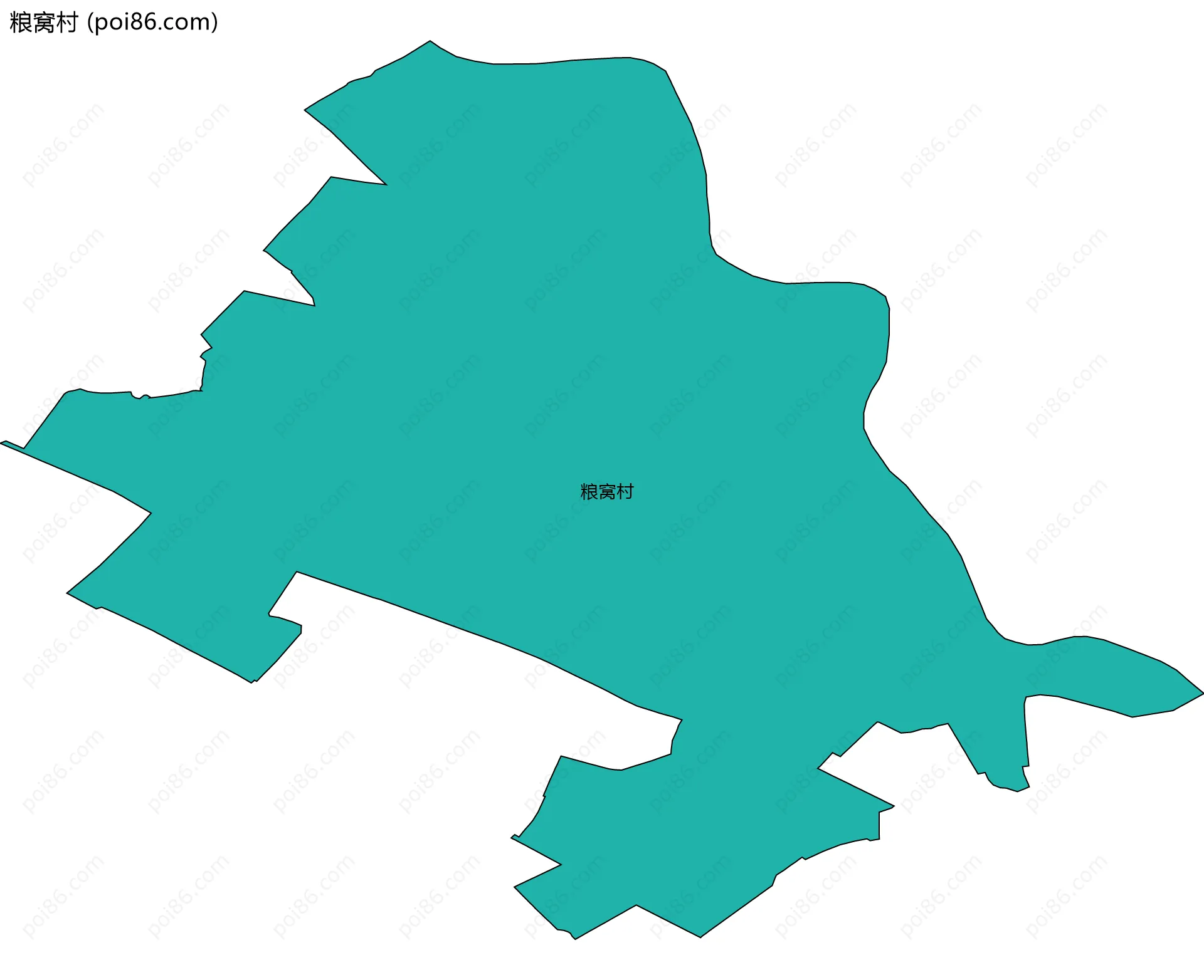 粮窝村边界地图