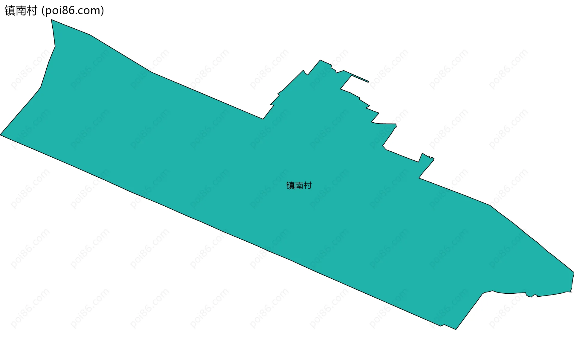 镇南村边界地图