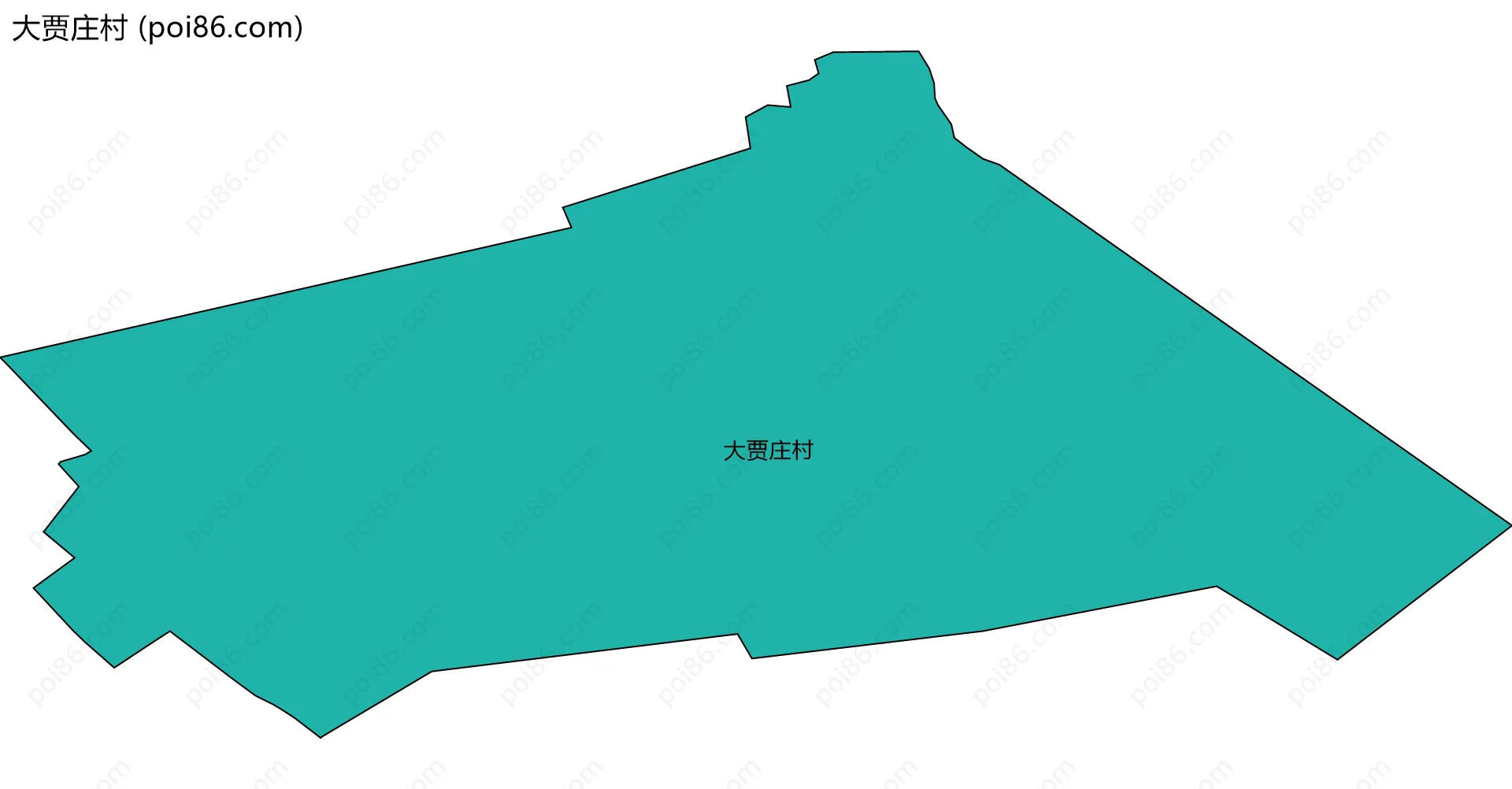 大贾庄村边界地图