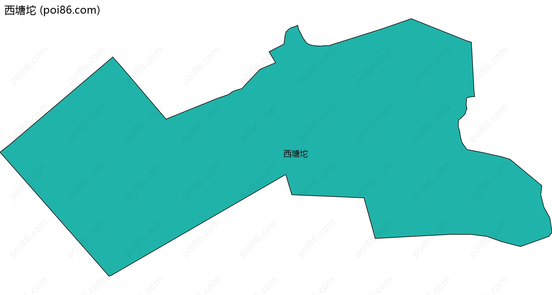 西塘坨边界地图