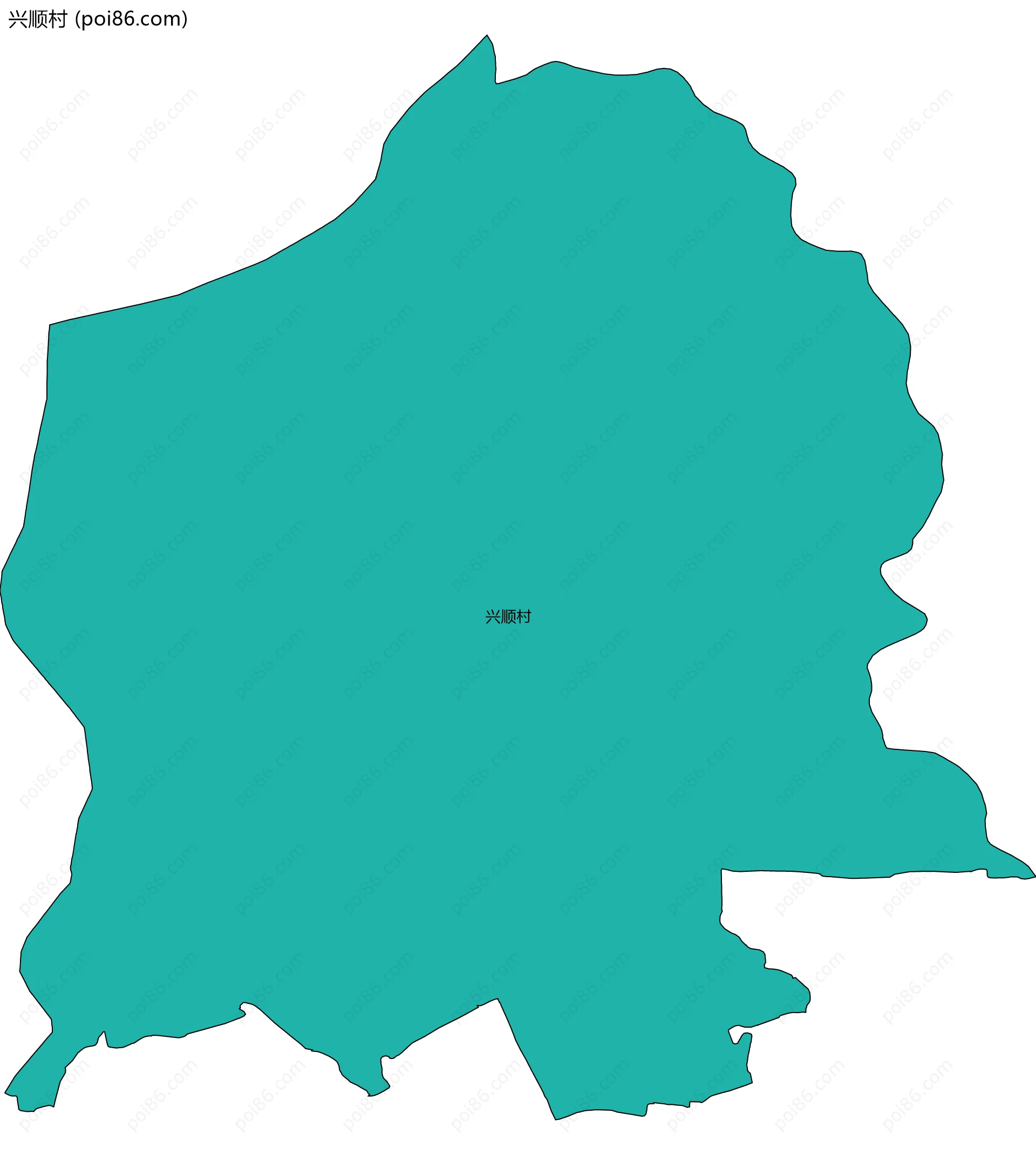 兴顺村边界地图