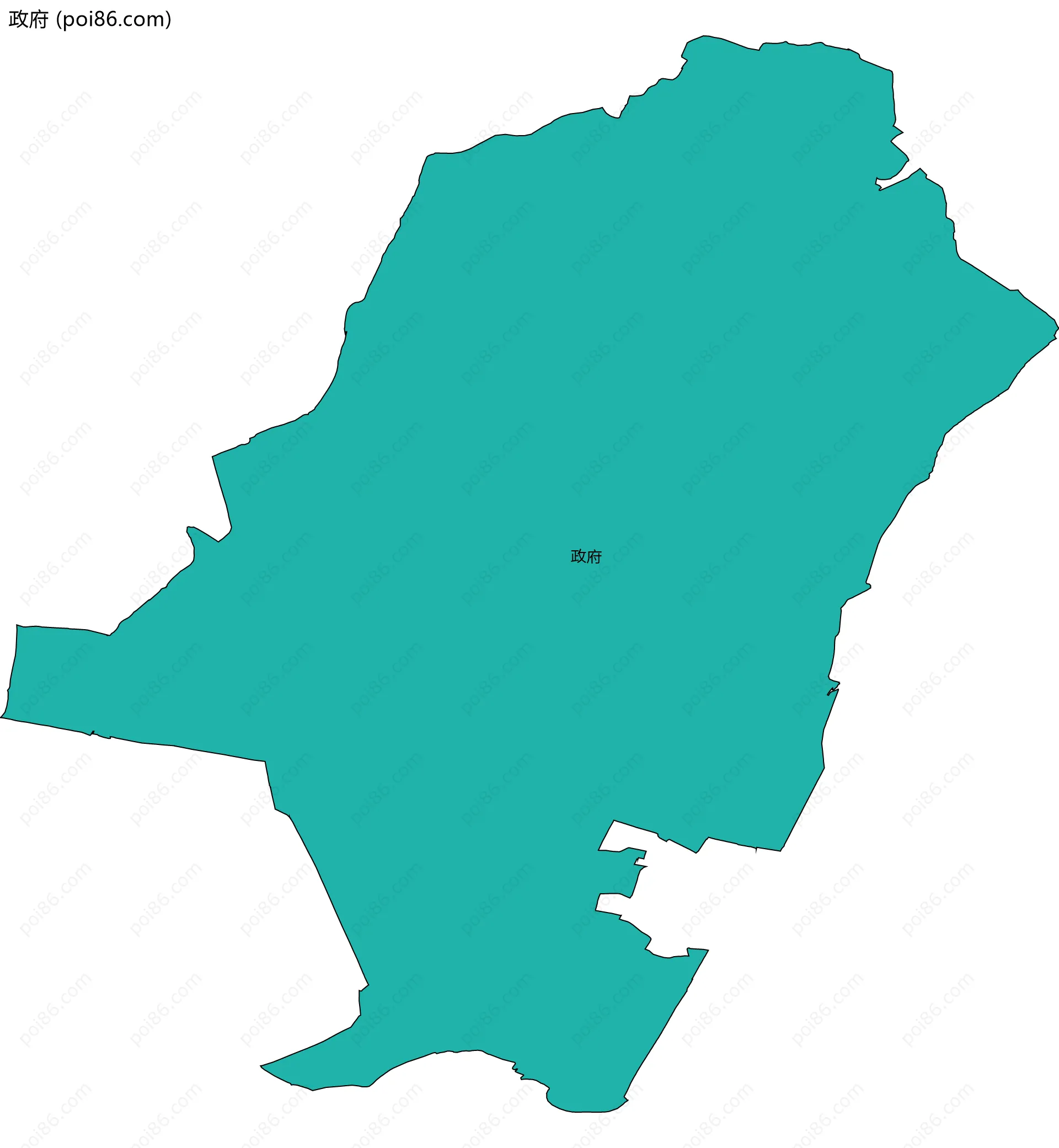 政府边界地图