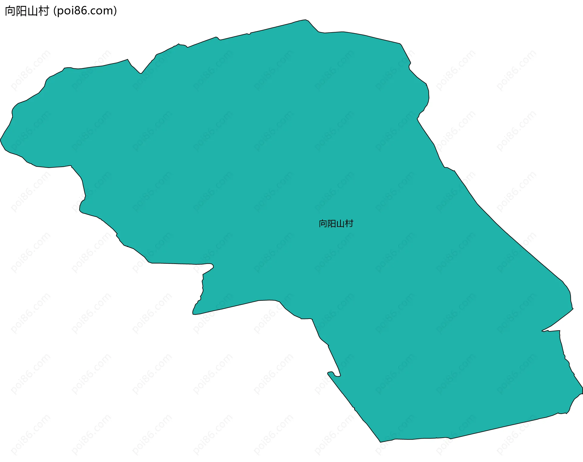 向阳山村边界地图