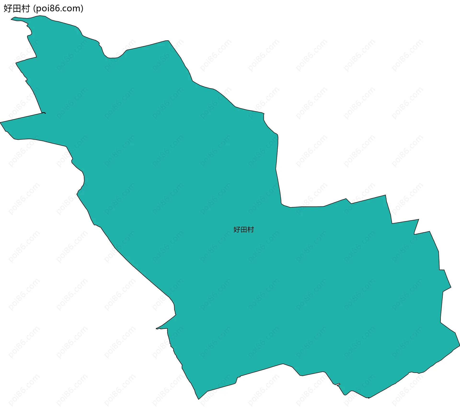 好田村边界地图