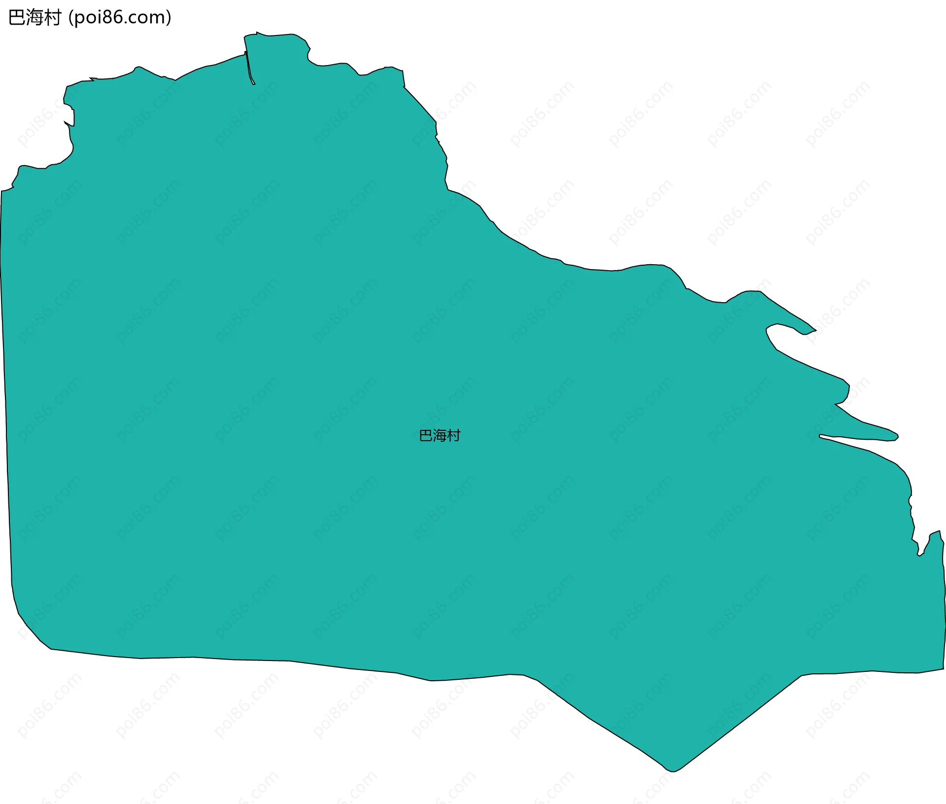 巴海村边界地图