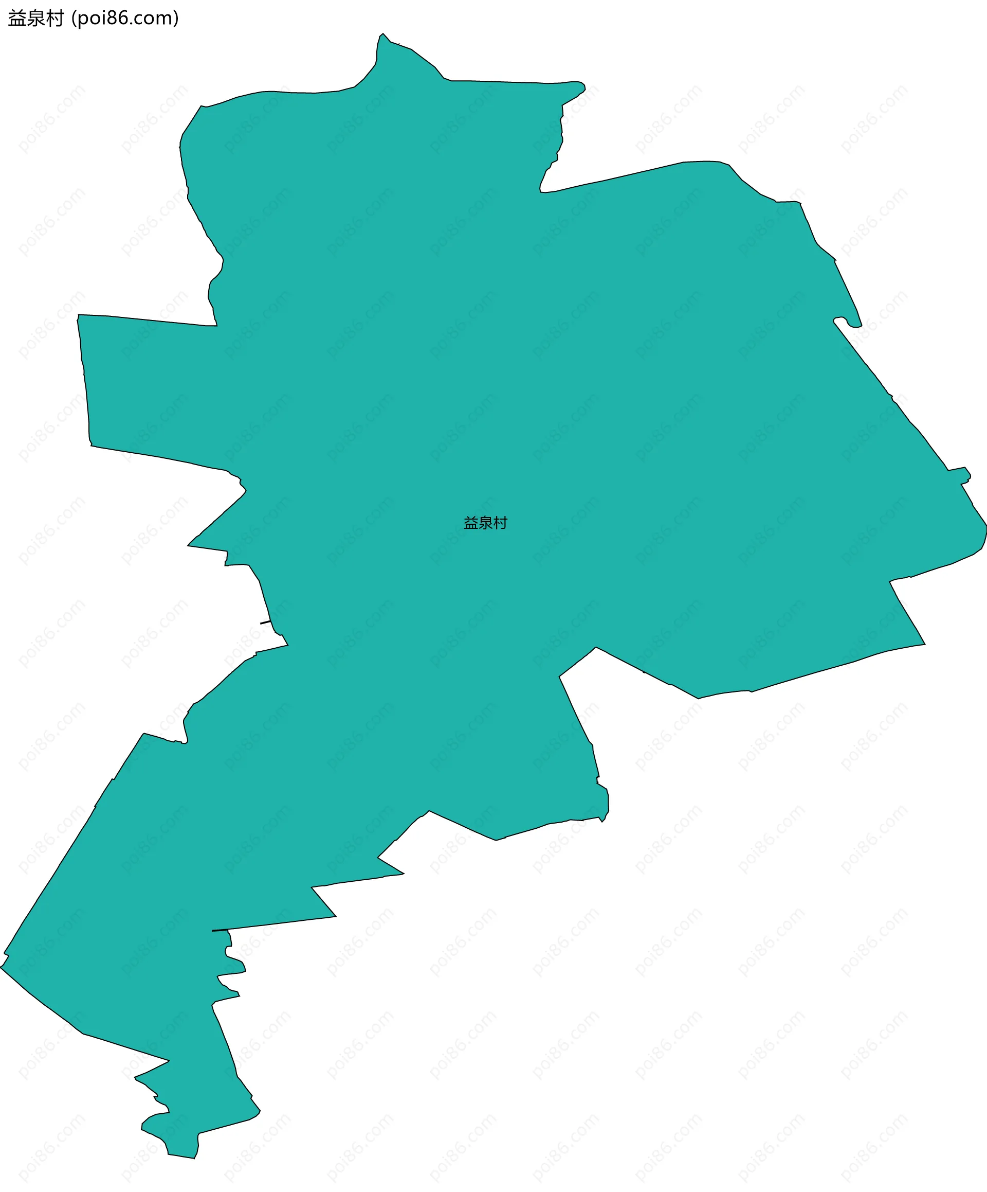 益泉村边界地图