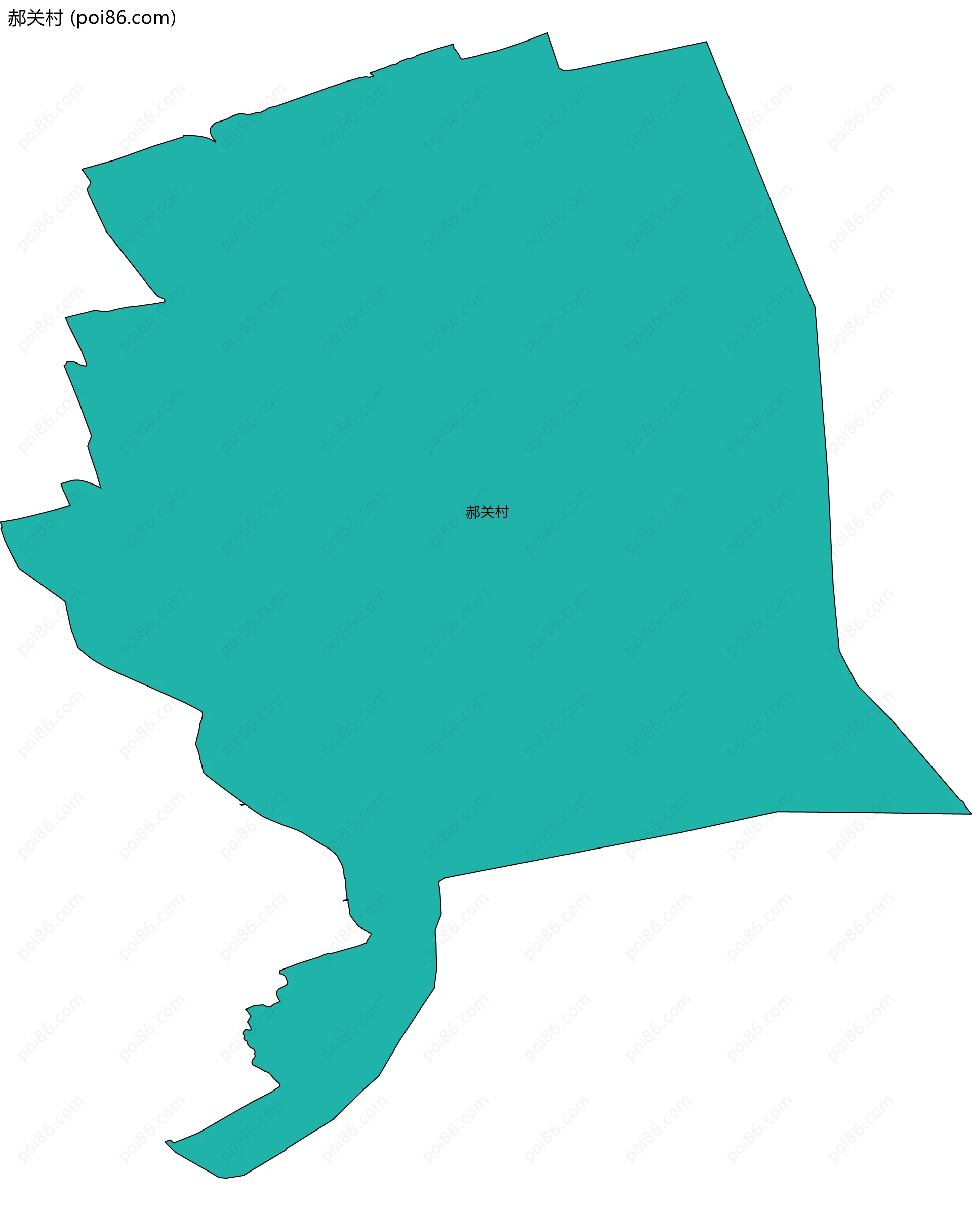 郝关村边界地图