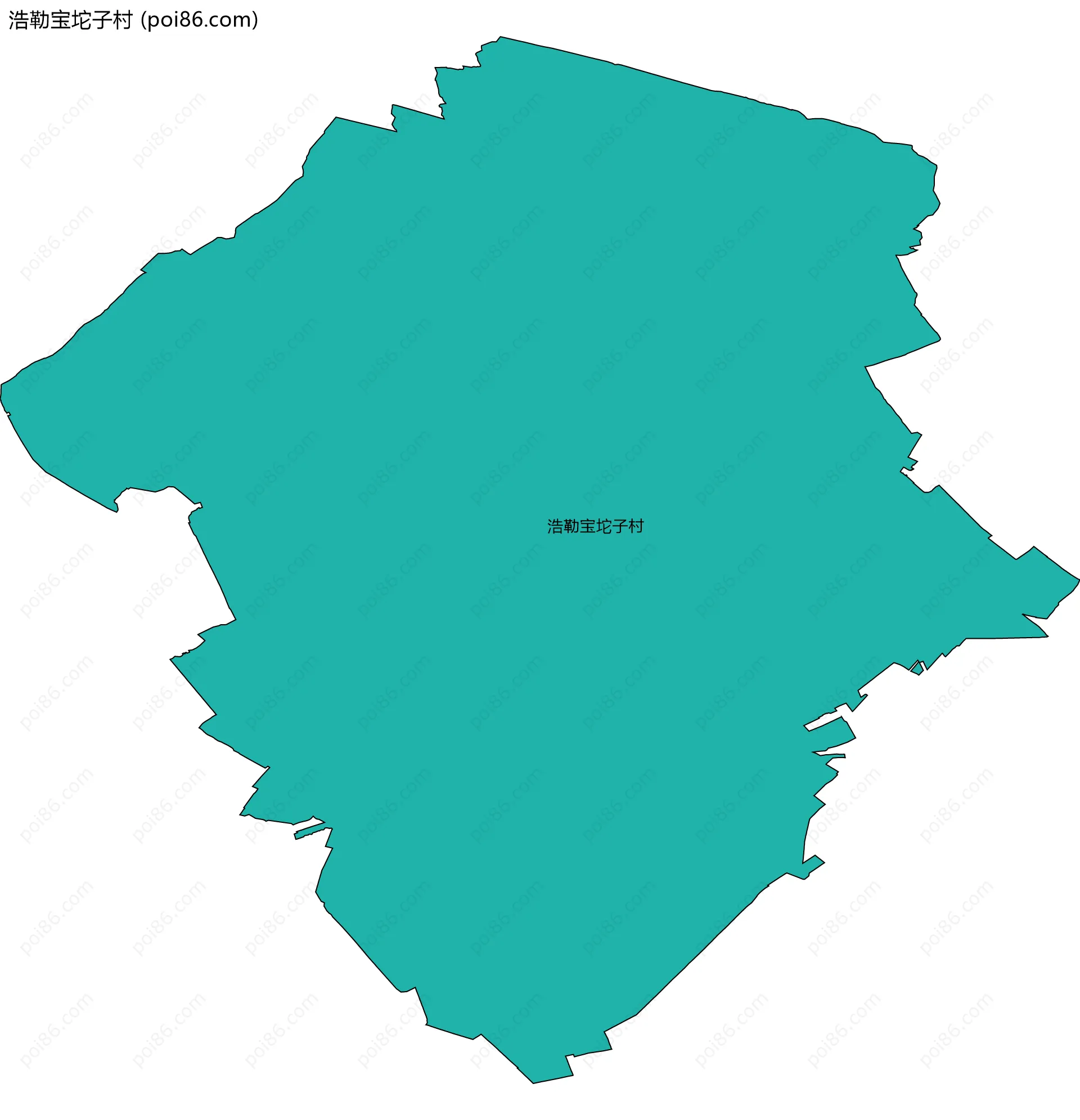 浩勒宝坨子村边界地图