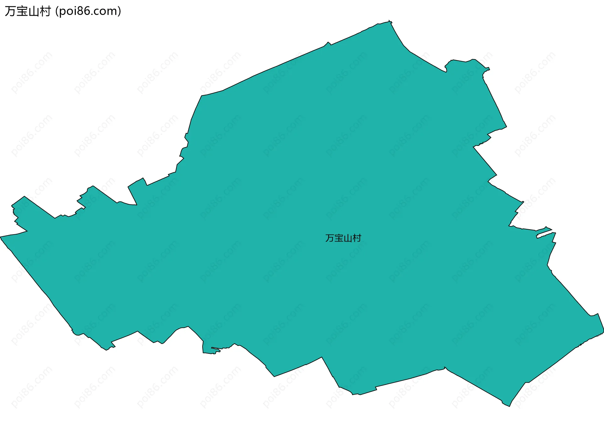 万宝山村边界地图