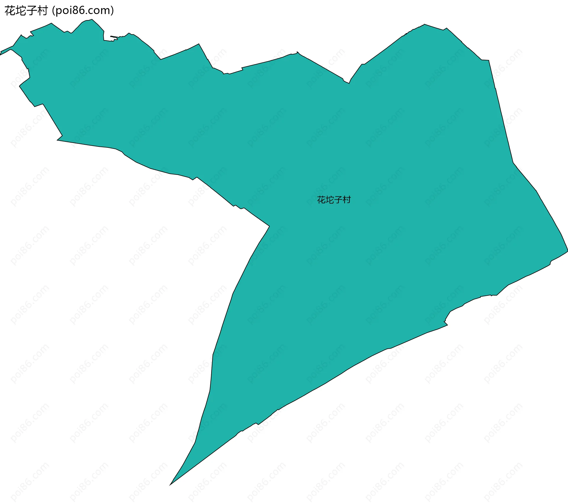 花坨子村边界地图