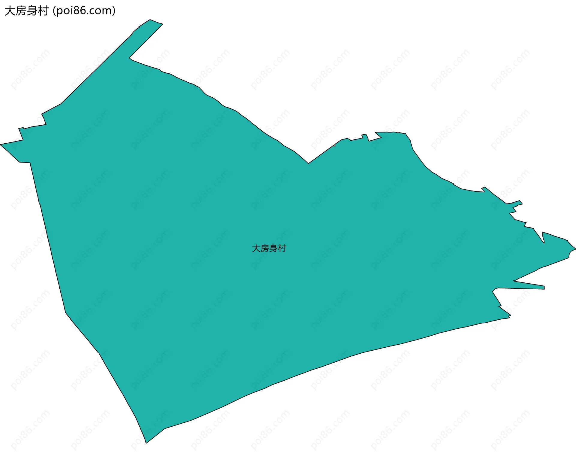 大房身村边界地图
