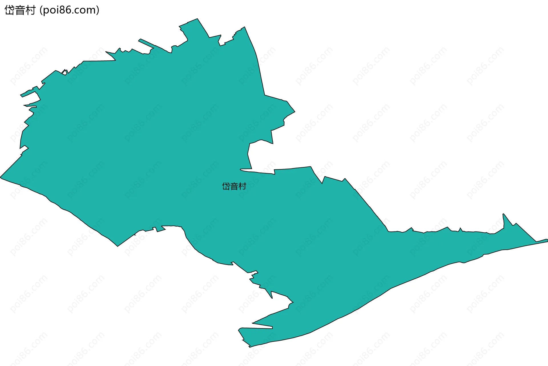 岱音村边界地图