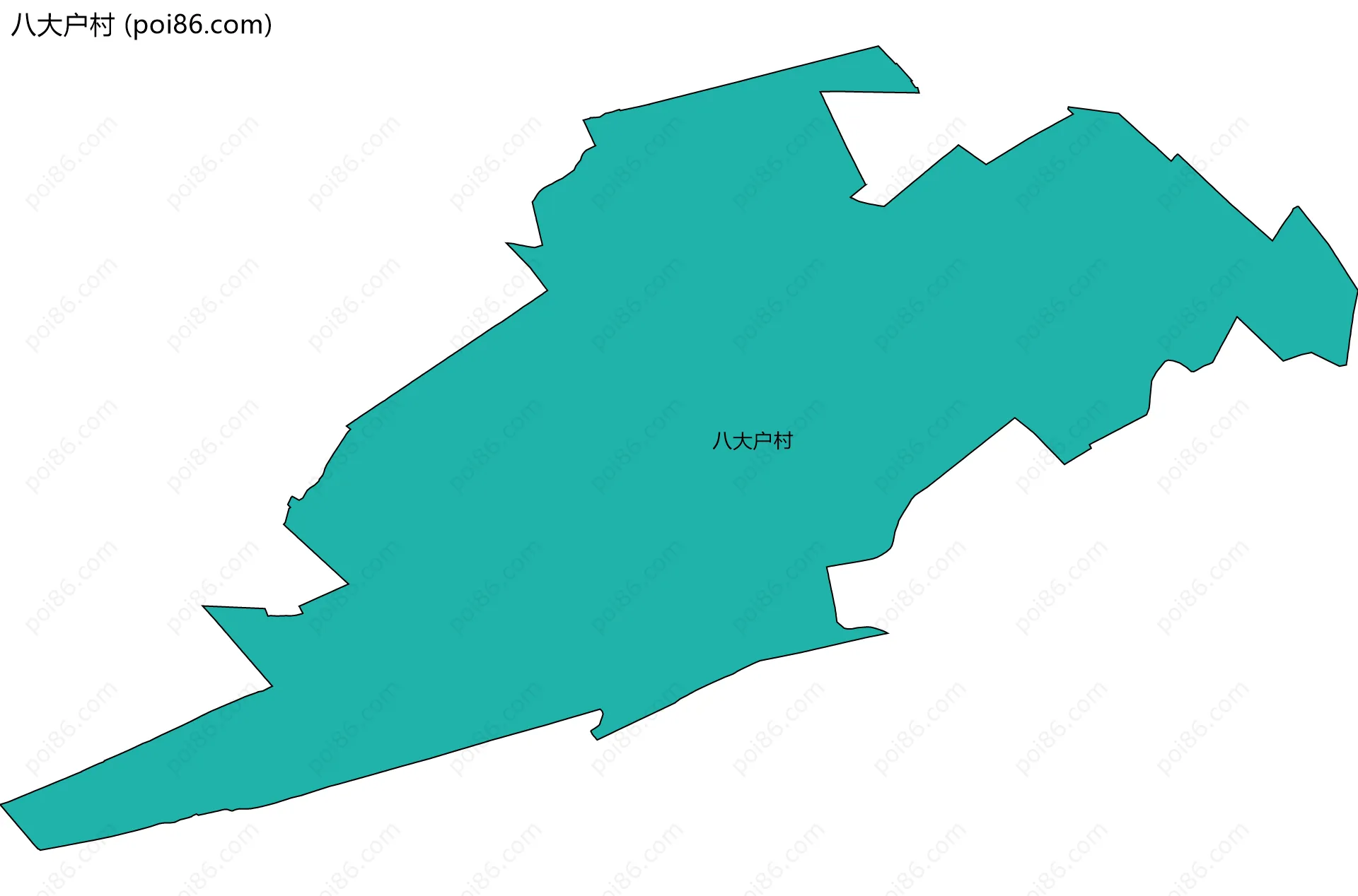 八大户村边界地图