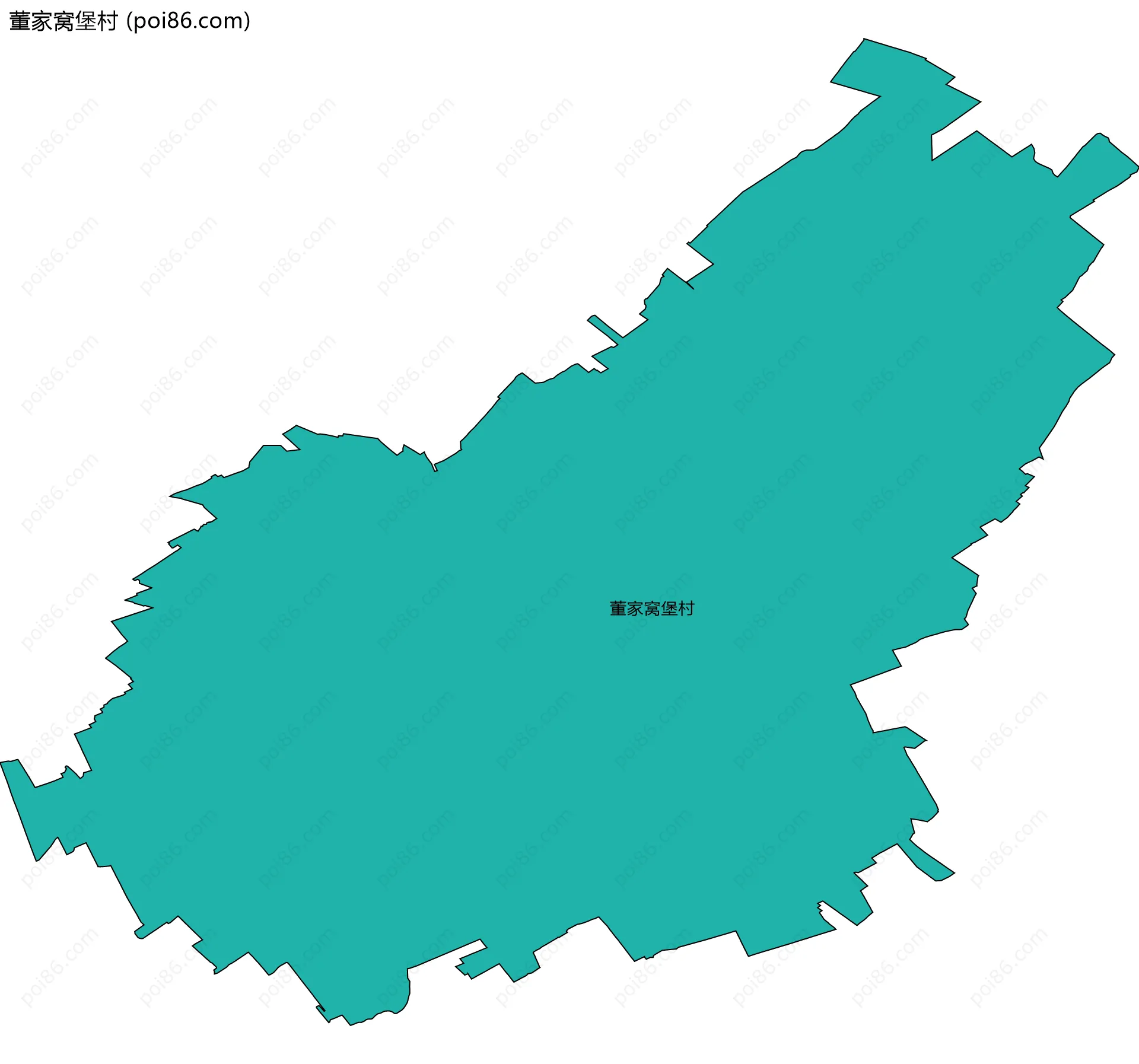 董家窝堡村边界地图