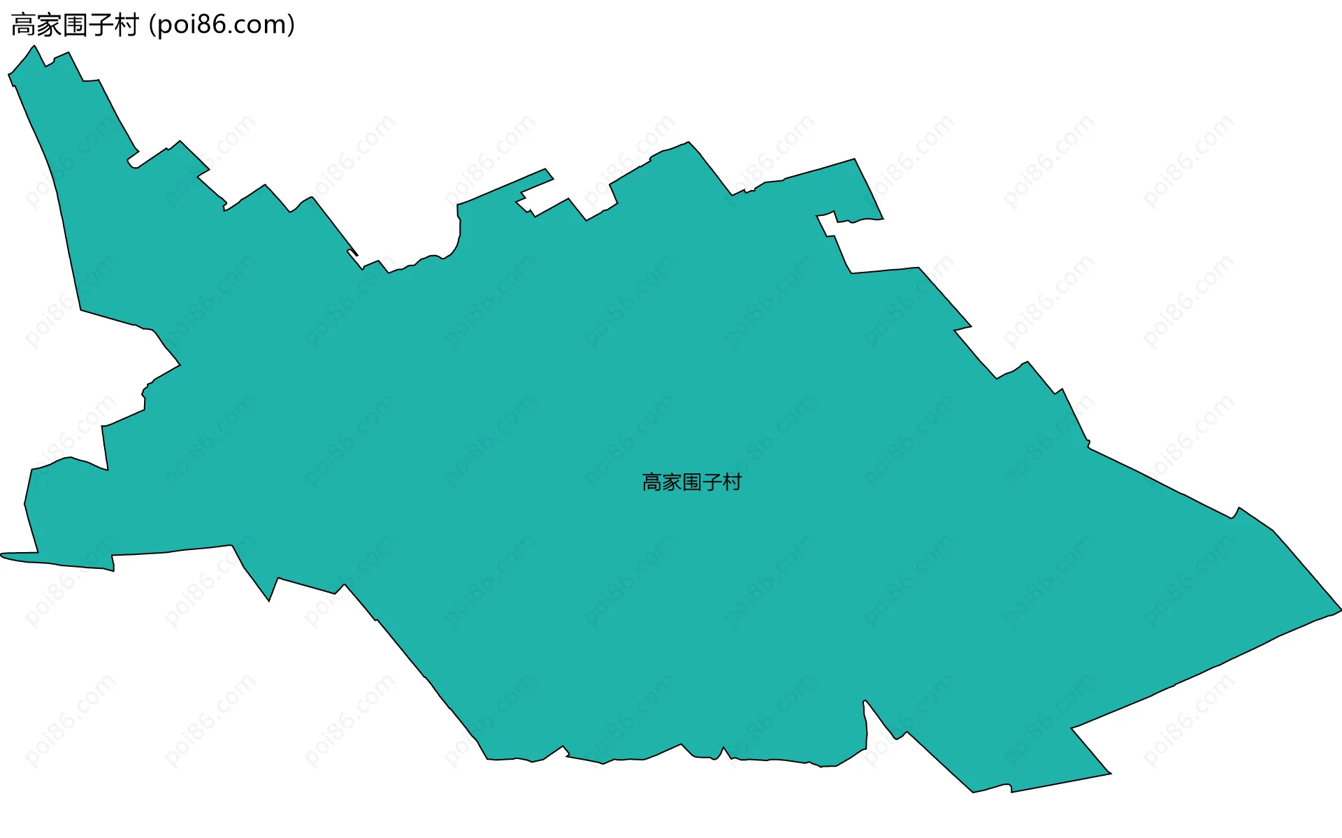 高家围子村边界地图