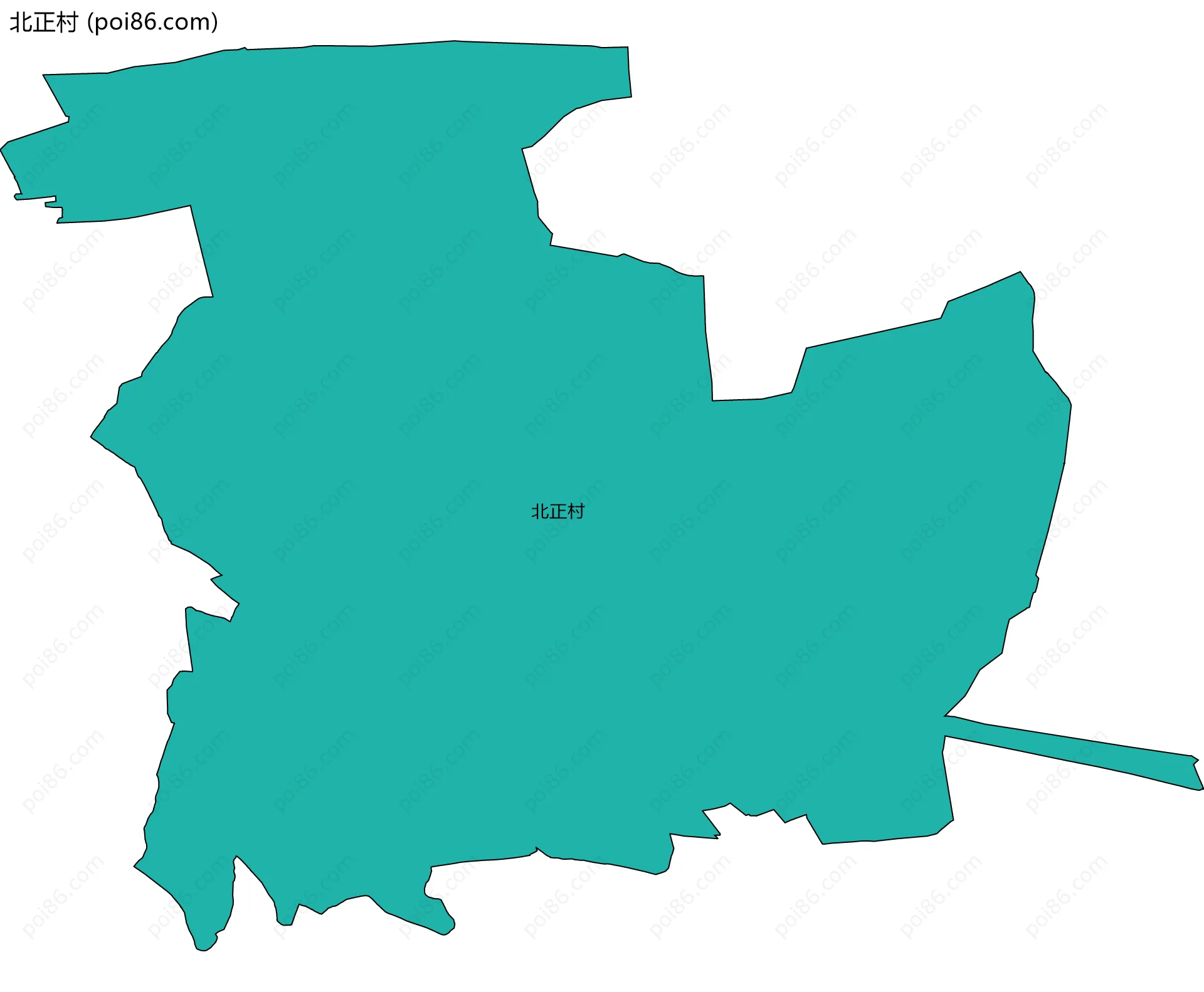 北正村边界地图