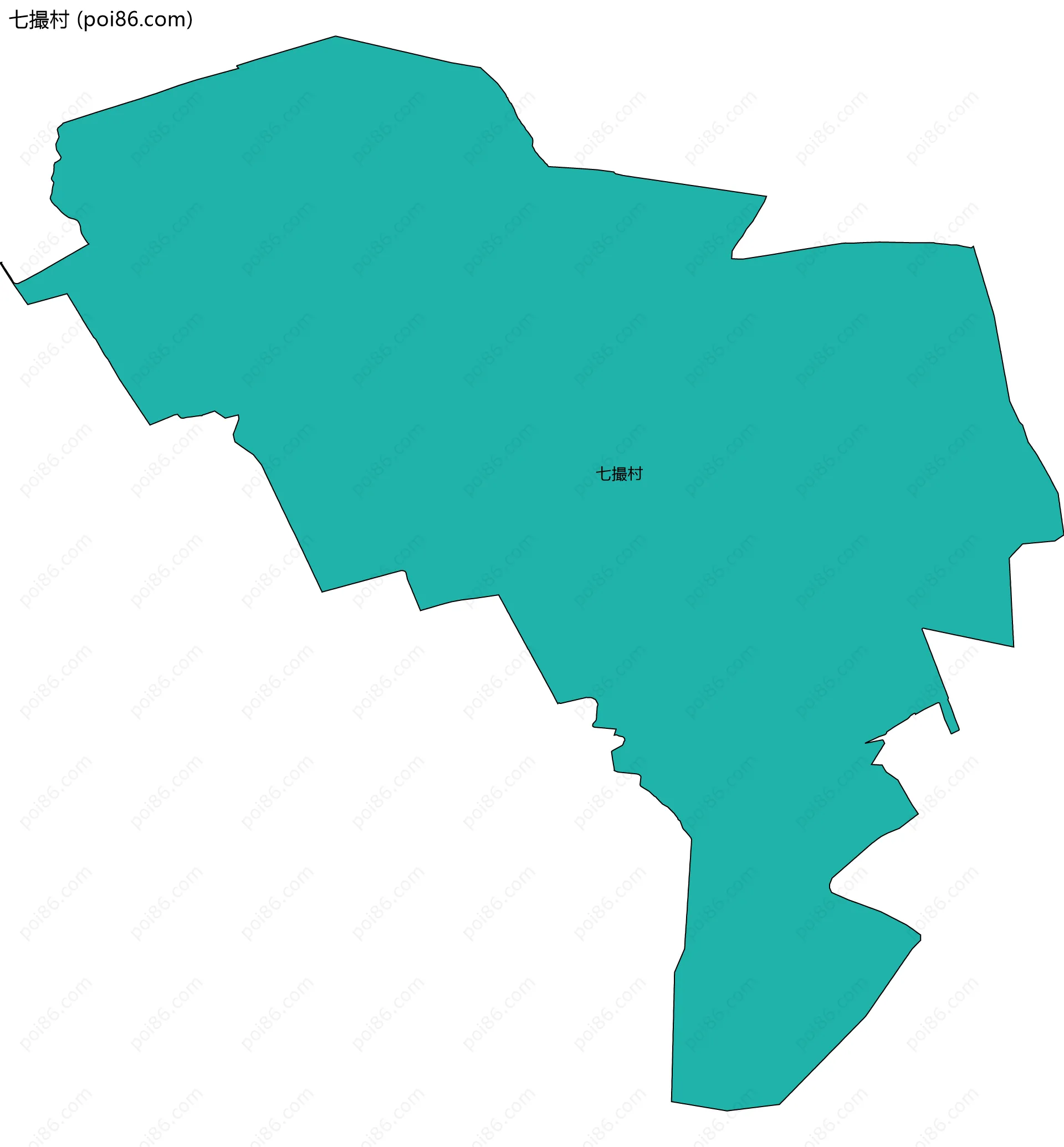 七撮村边界地图