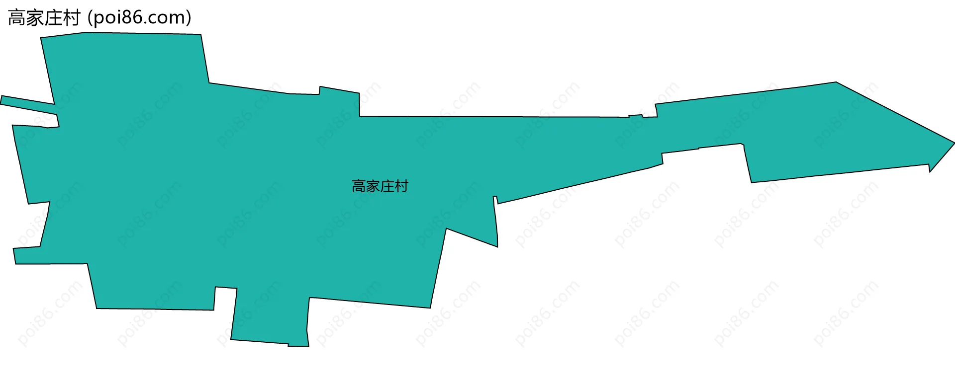 高家庄村边界地图