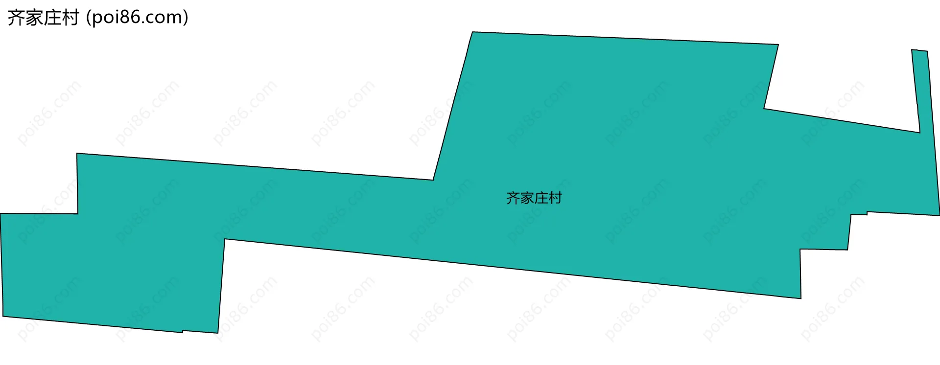 齐家庄村边界地图