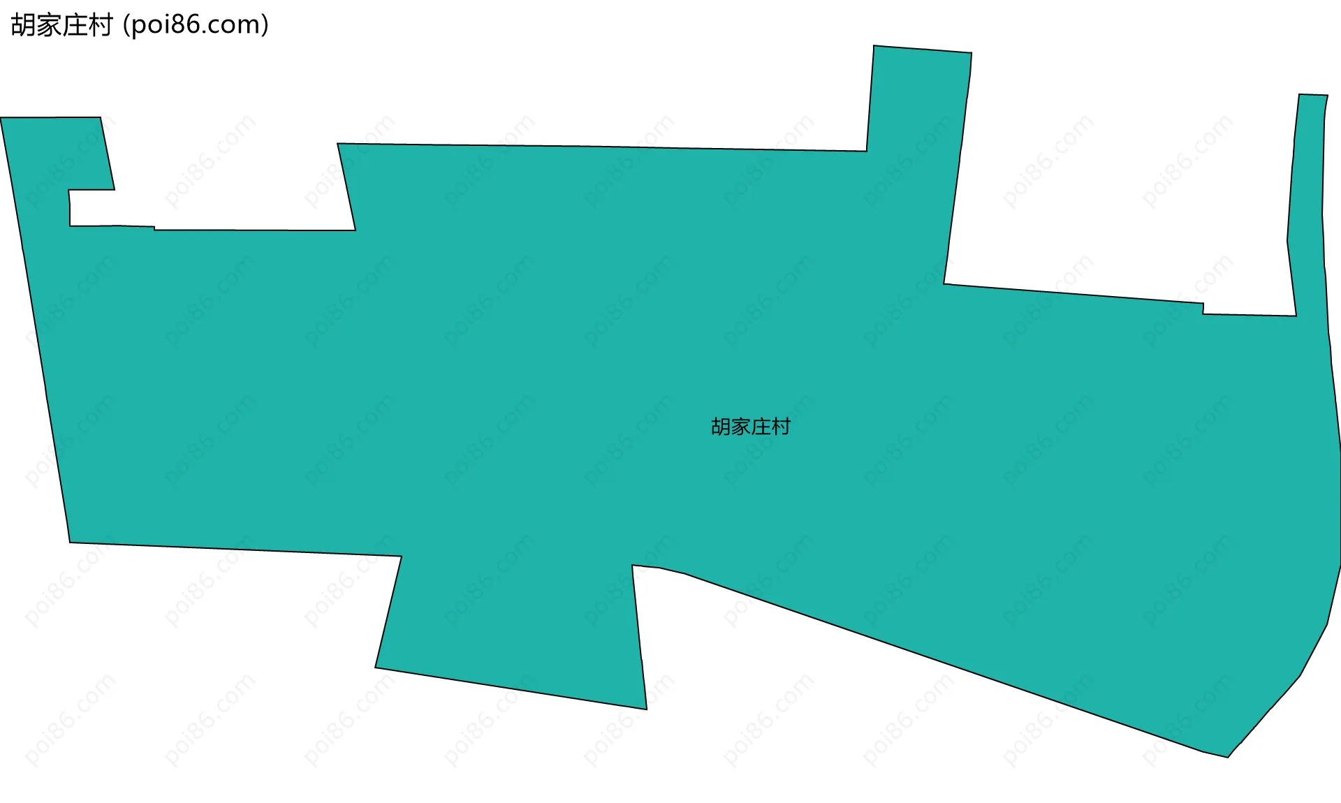 胡家庄村边界地图