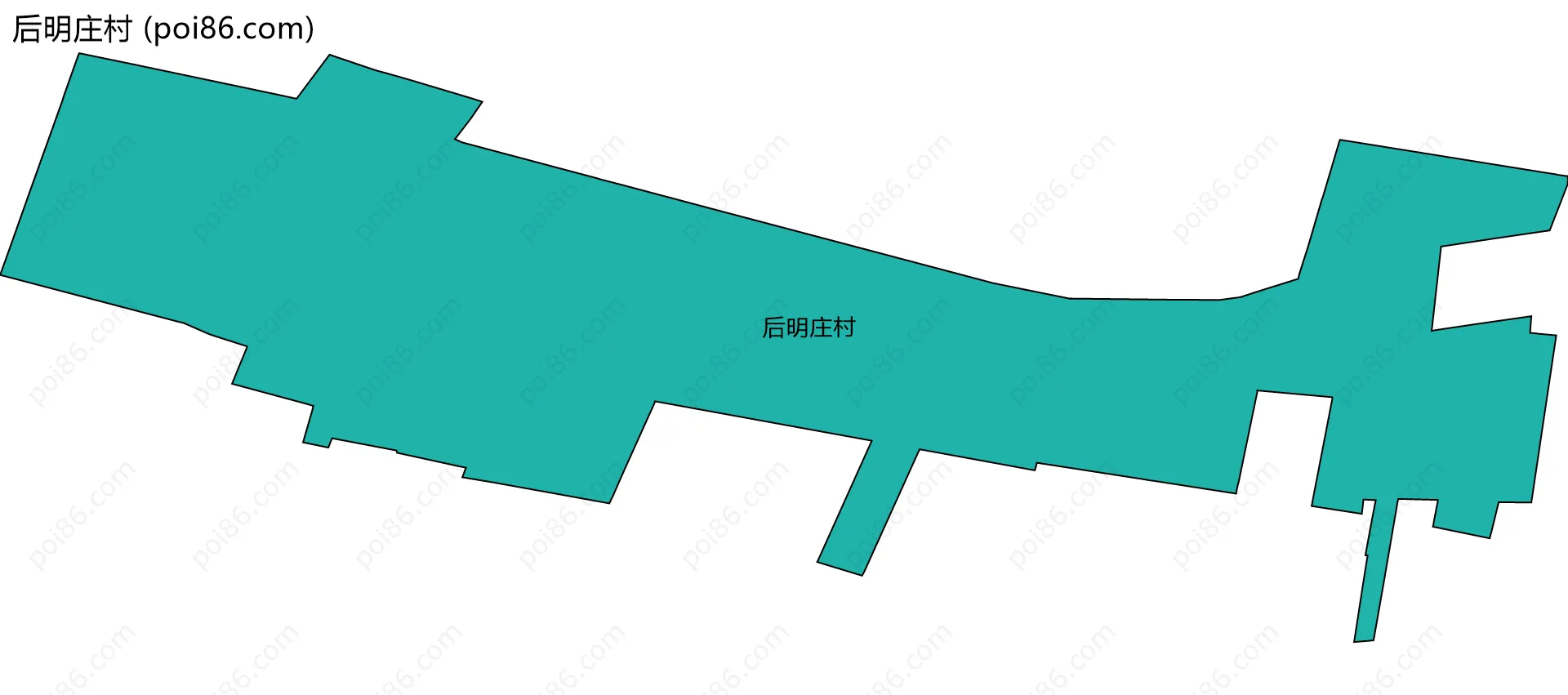 后明庄村边界地图