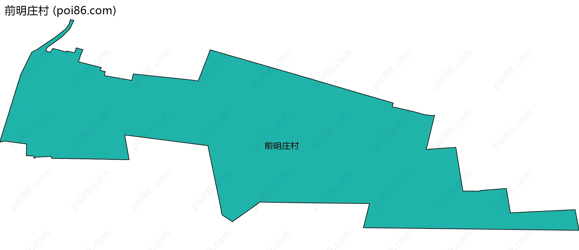 前明庄村边界地图