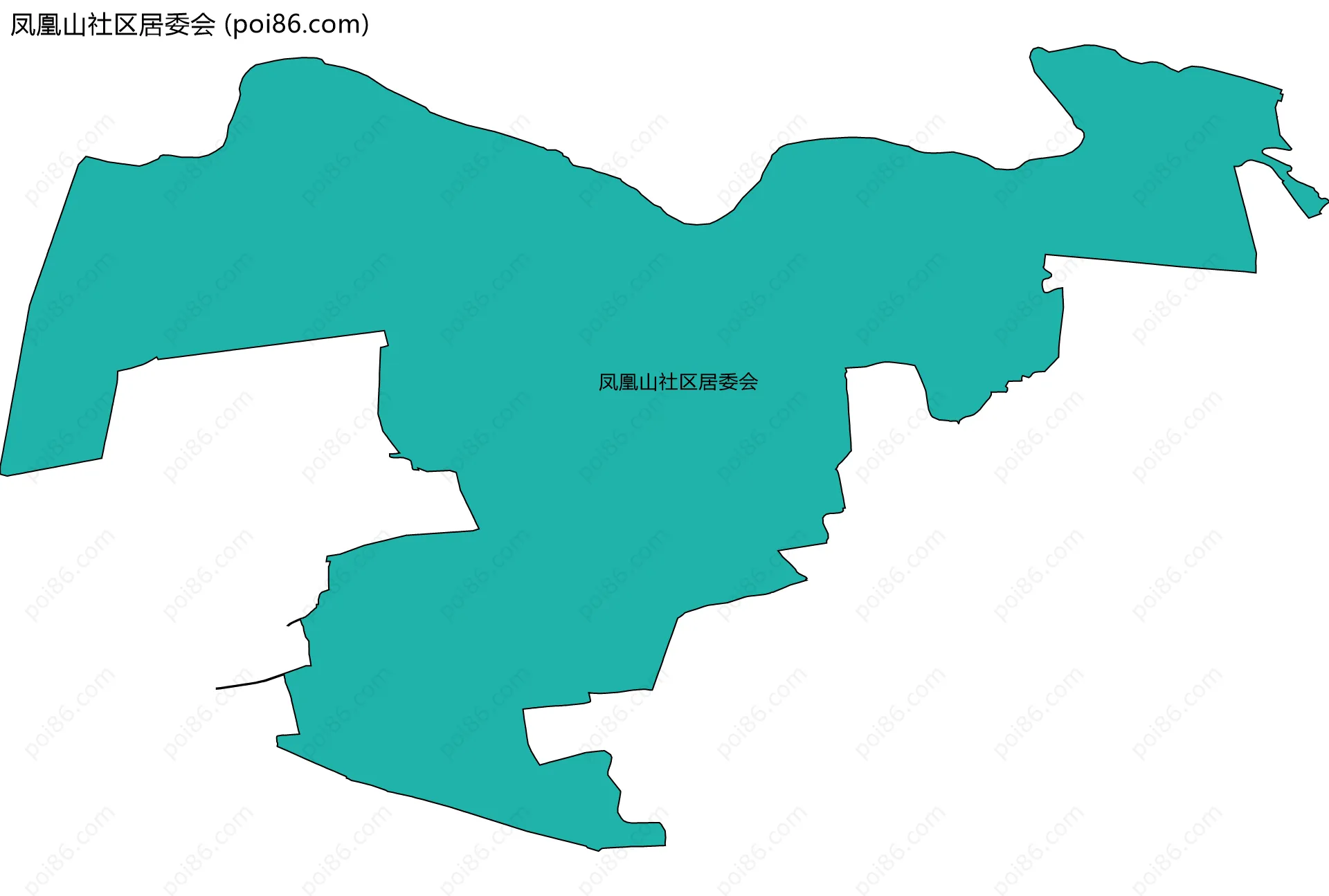 凤凰山社区居委会边界地图