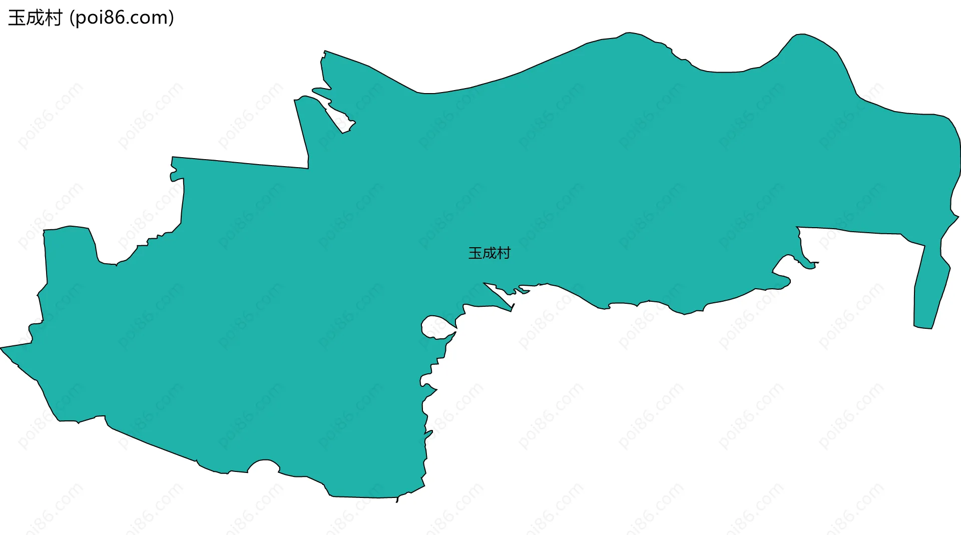 玉成村边界地图