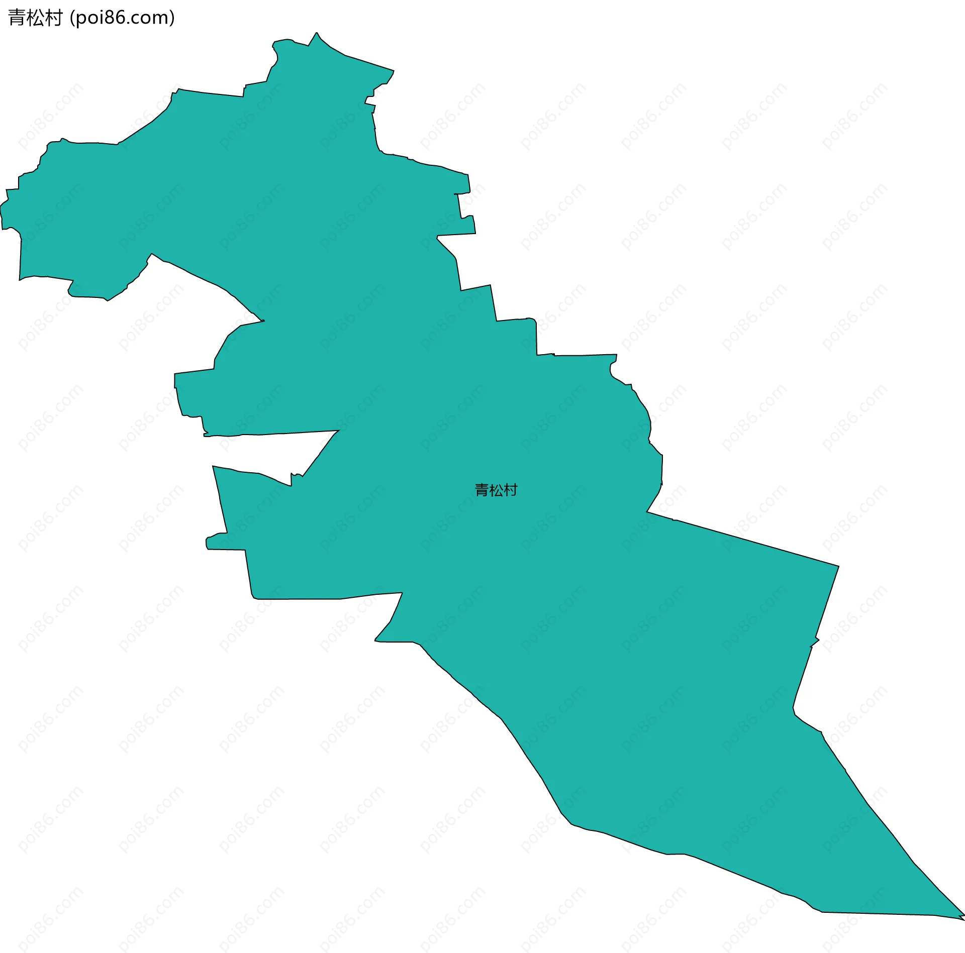 青松村边界地图
