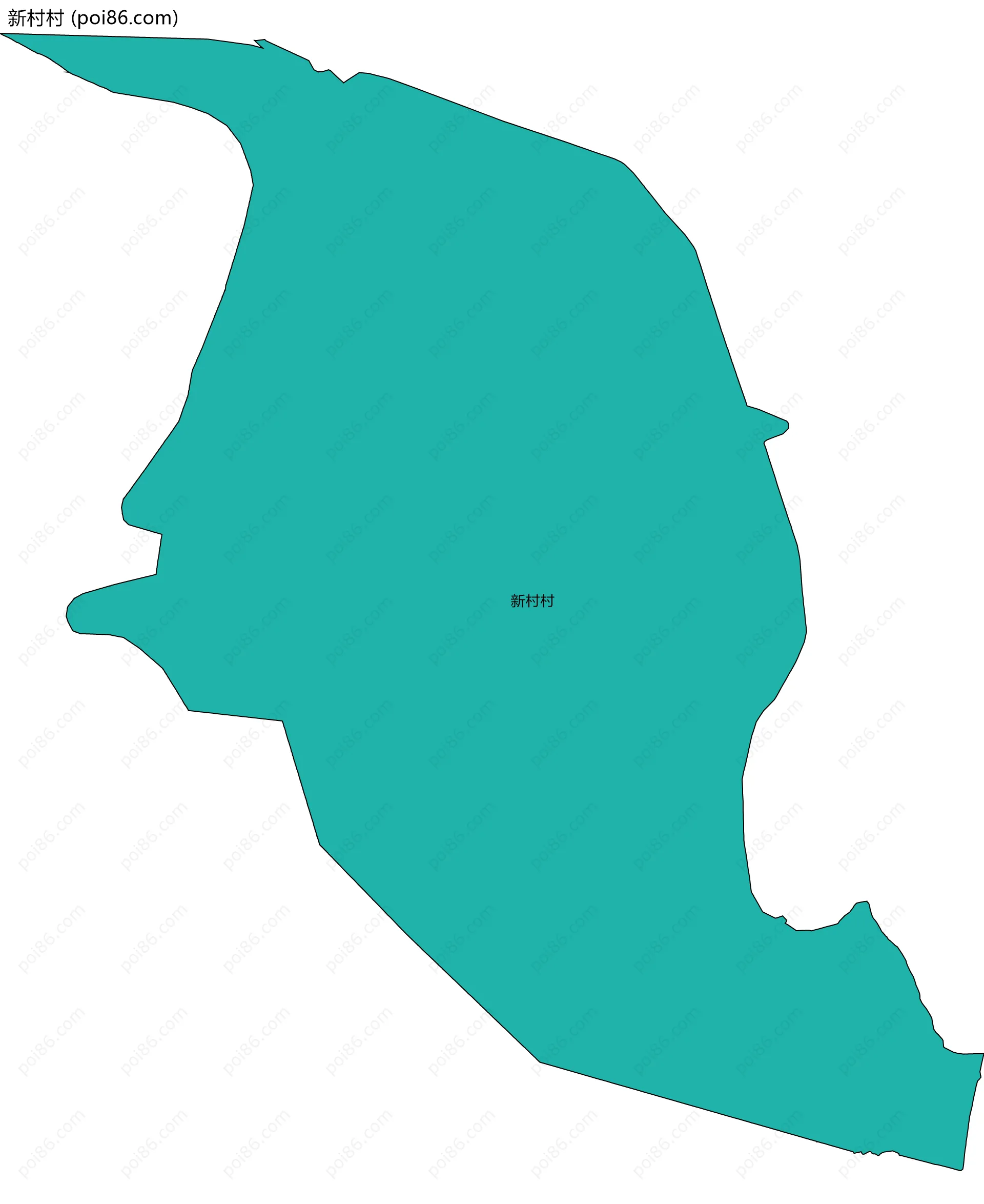 新村村边界地图