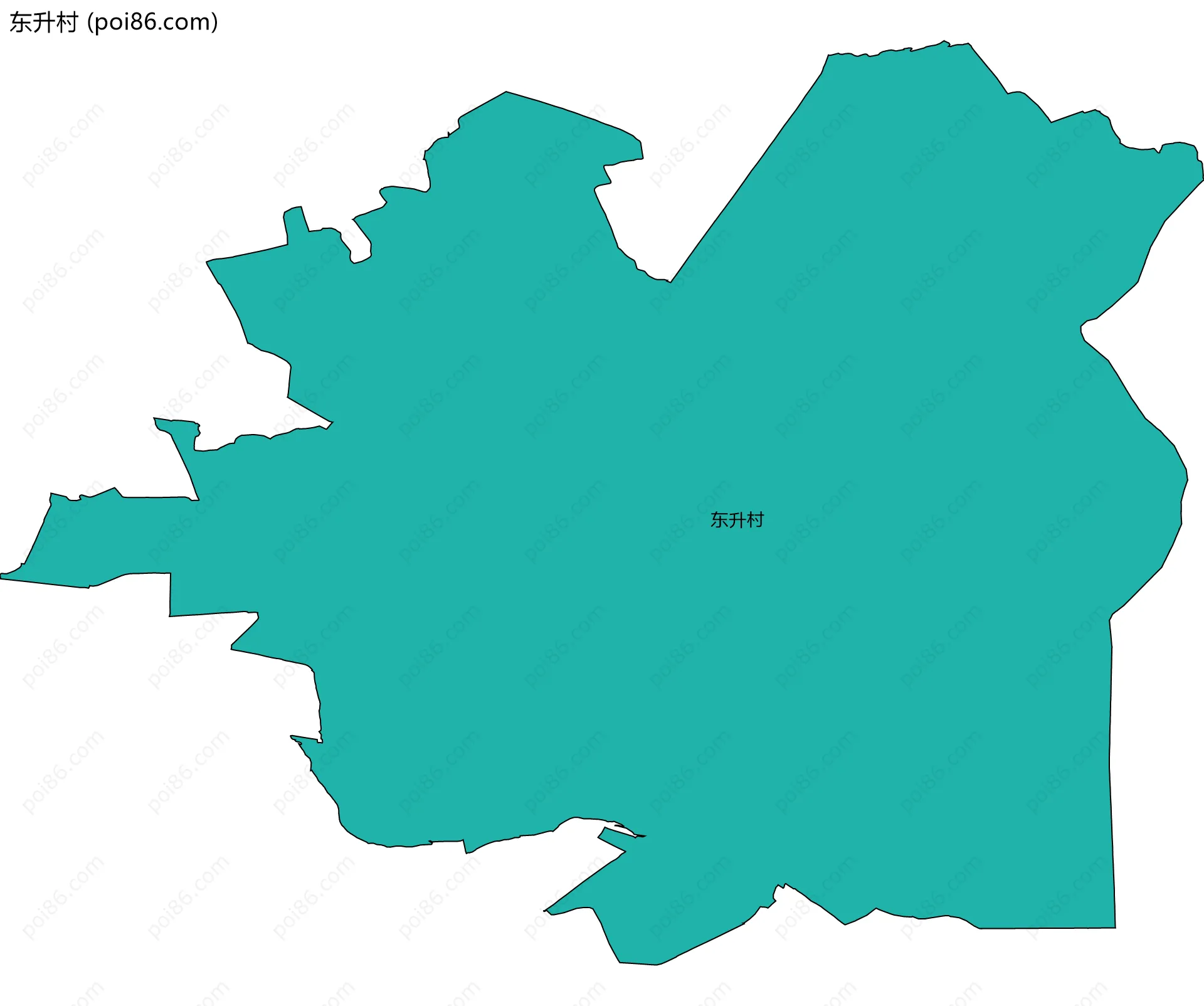 东升村边界地图