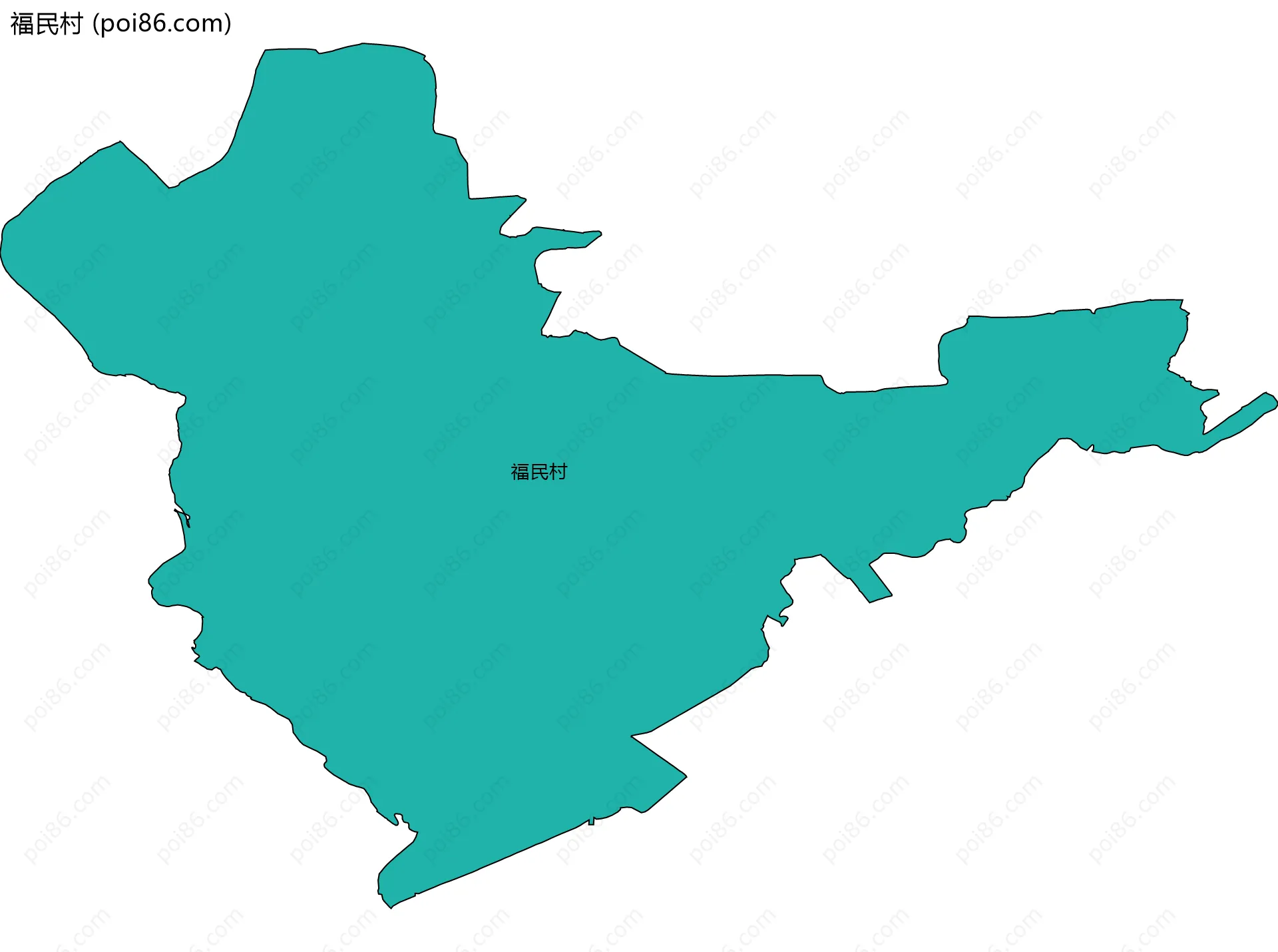 福民村边界地图