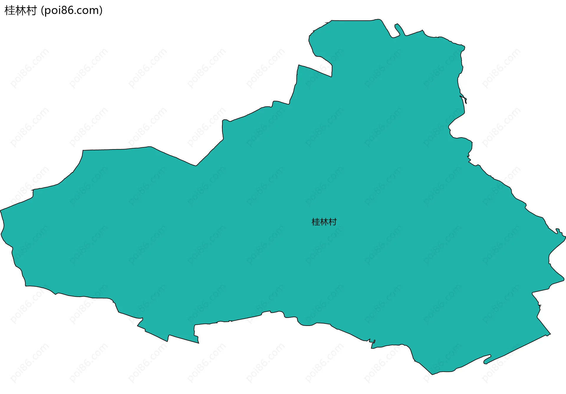 桂林村边界地图