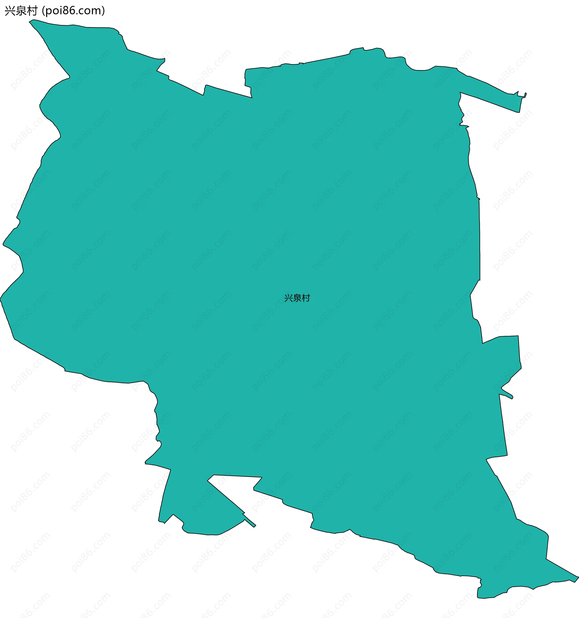 兴泉村边界地图