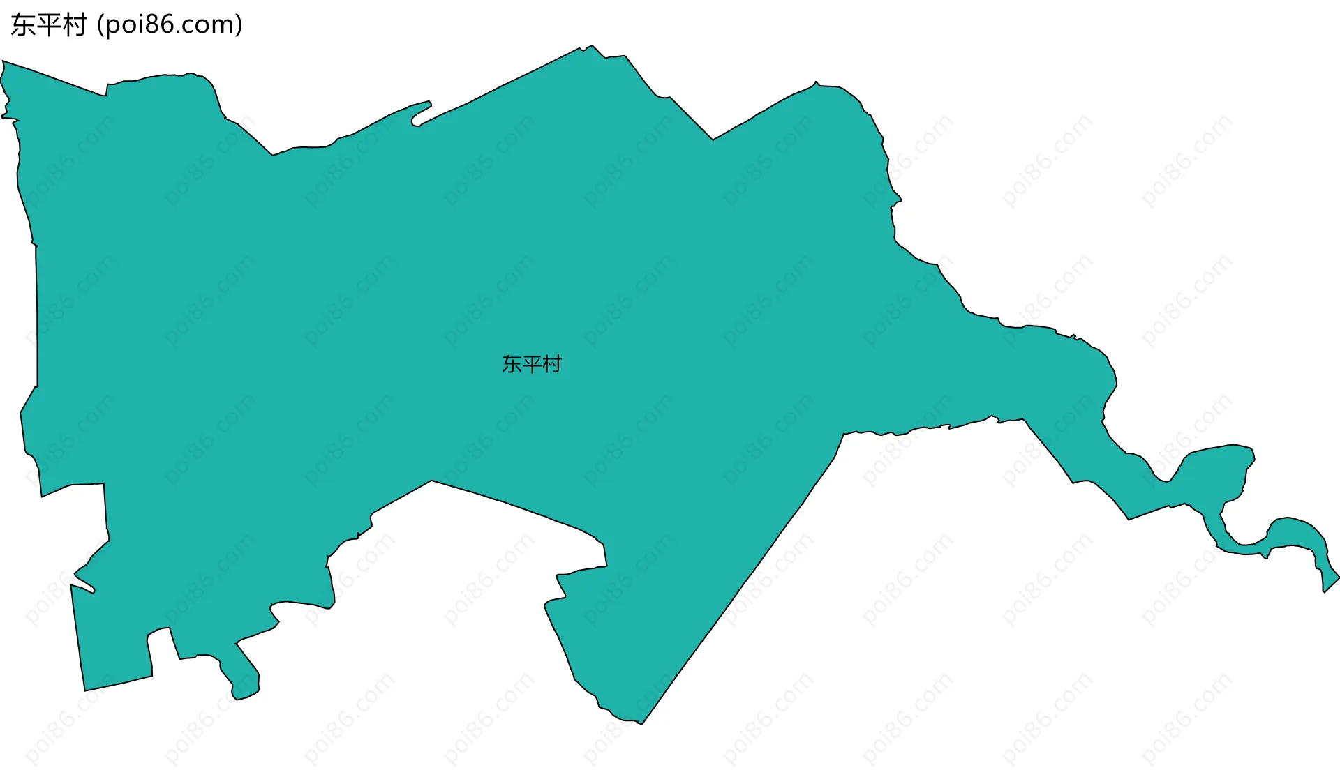 东平村边界地图