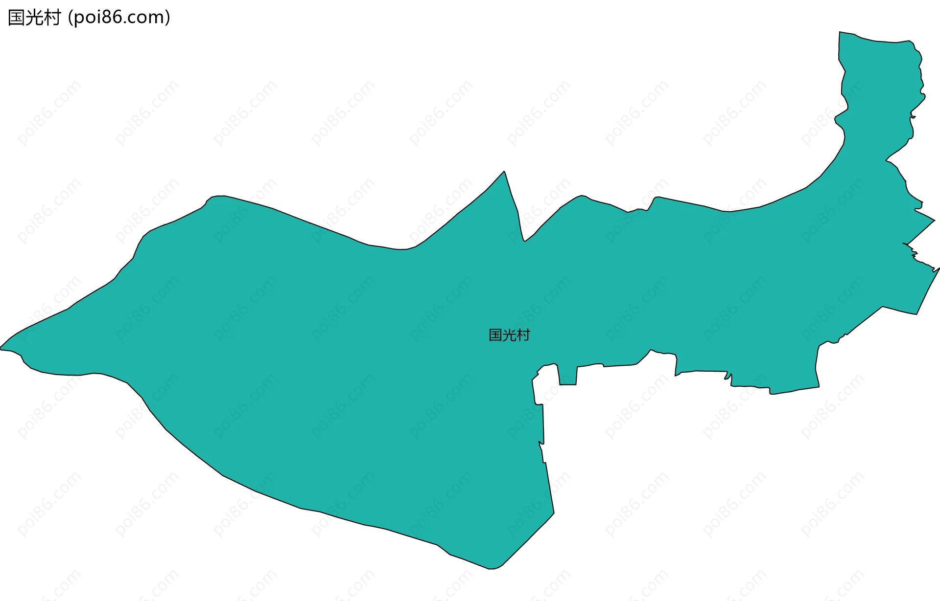 国光村边界地图