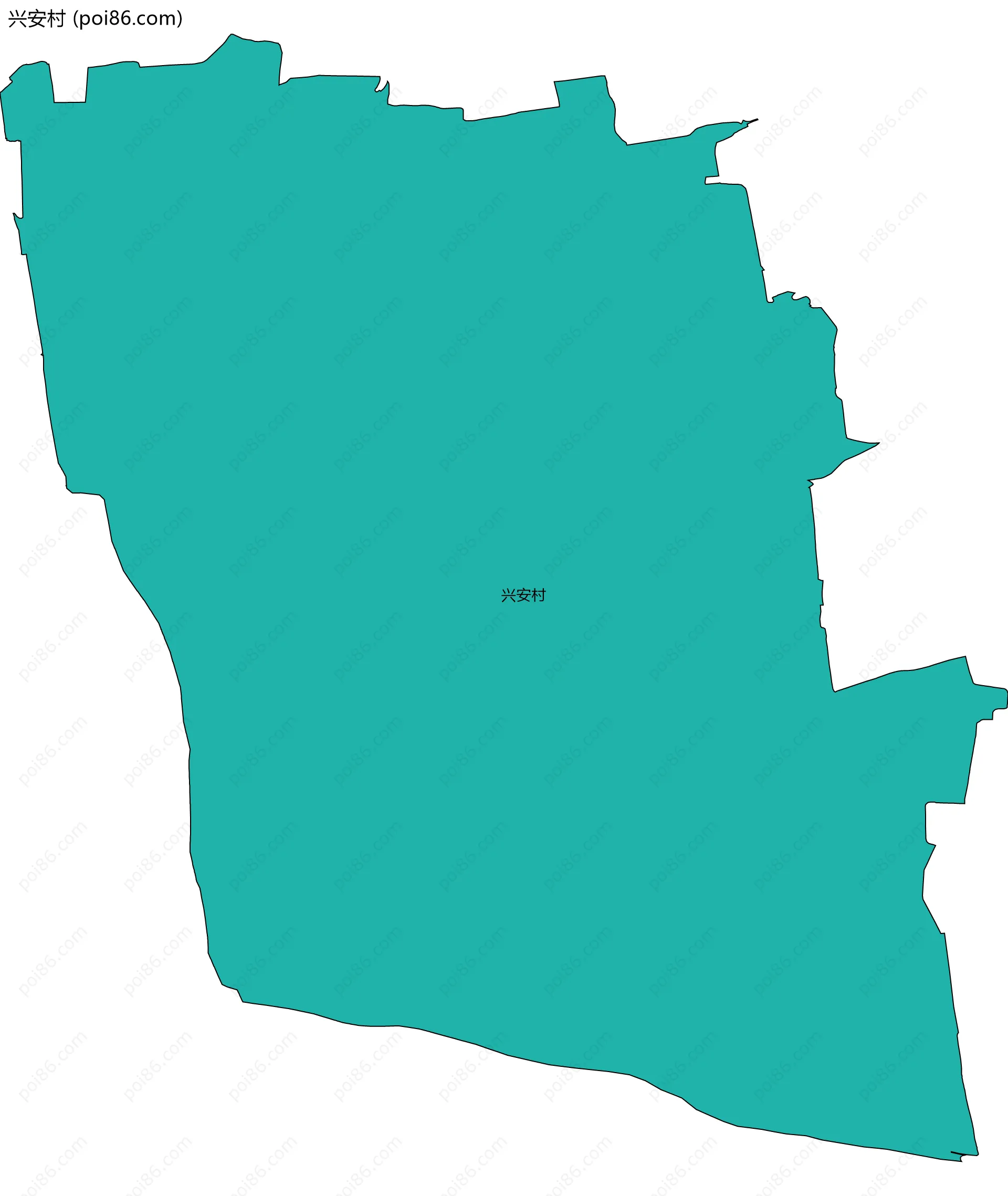 兴安村边界地图