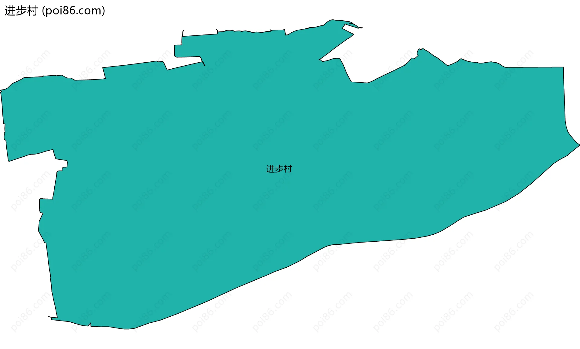 进步村边界地图